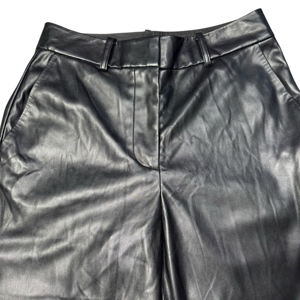 Robert Graham NWT New $298 Robert Graham Blair Faux Leather Cropped Black Size 26" / US 2 / IT 38 - 5 Thumbnail