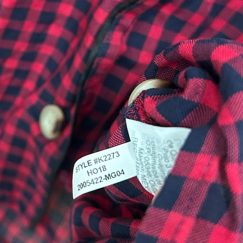 Madewell Madewell Red Black Gingham Long Sleeve Pajama Top Sz S Size S / US 4 / IT 40 - 4 Thumbnail