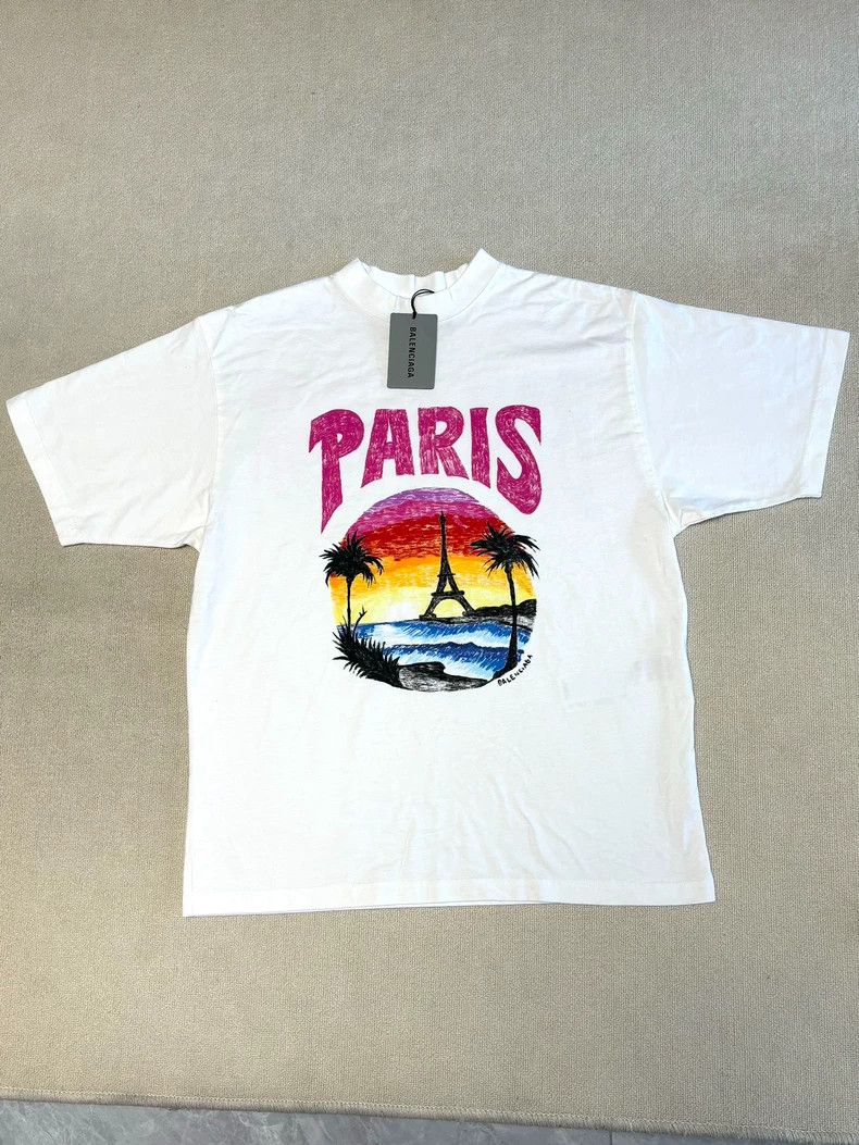 Balenciaga Balenciaga 24SS Tower Sunset Tropical Short Sleeve T-Shirt Size US XS / EU 42 / 0 - 1 Thumbnail