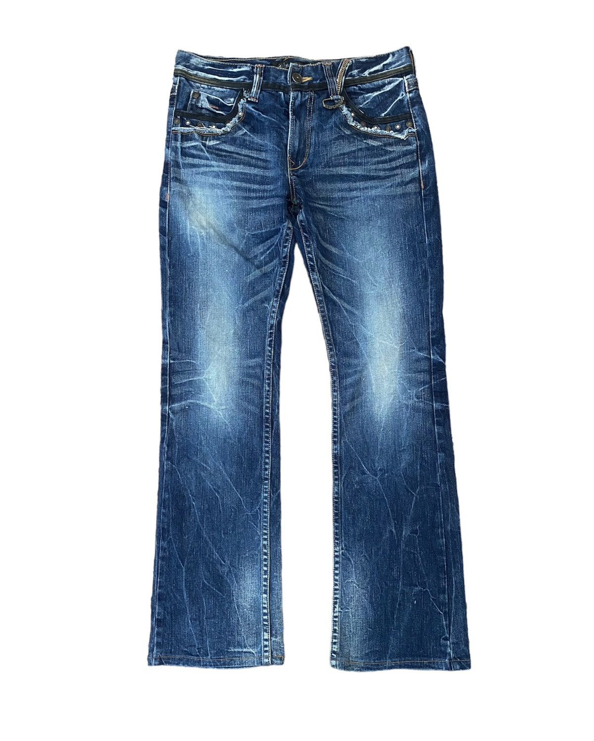 Hysteric Glamour Flare Jeans Red Pepper Japanese Brand Boot Cut Denim Pants Size US 31 - 2 Thumbnail