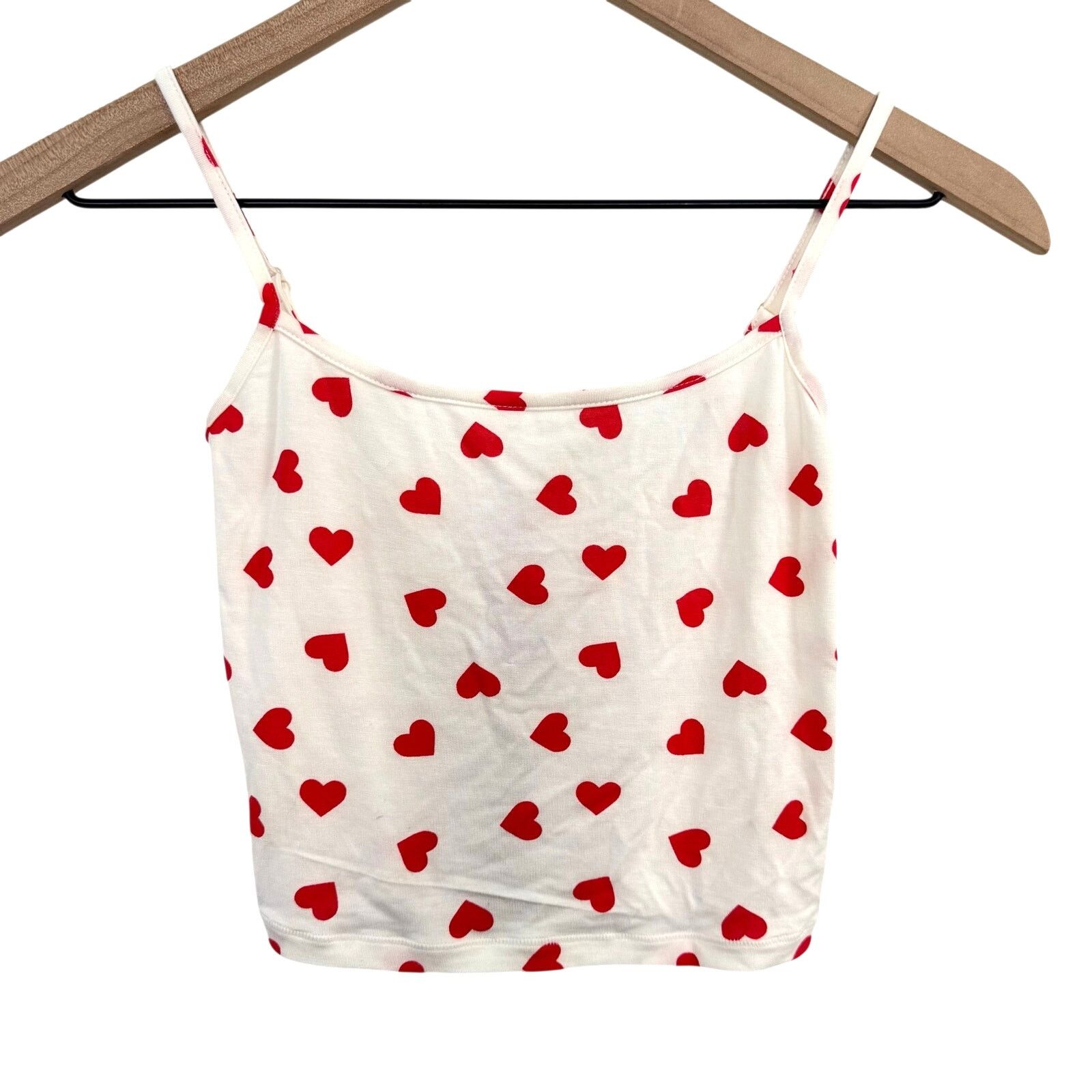 SKIMS Skims Sleep Straight Neck Cropped Cami Tank Top In Ruby Marb Size XS / US 0-2 / IT 36-38 - 2 Thumbnail