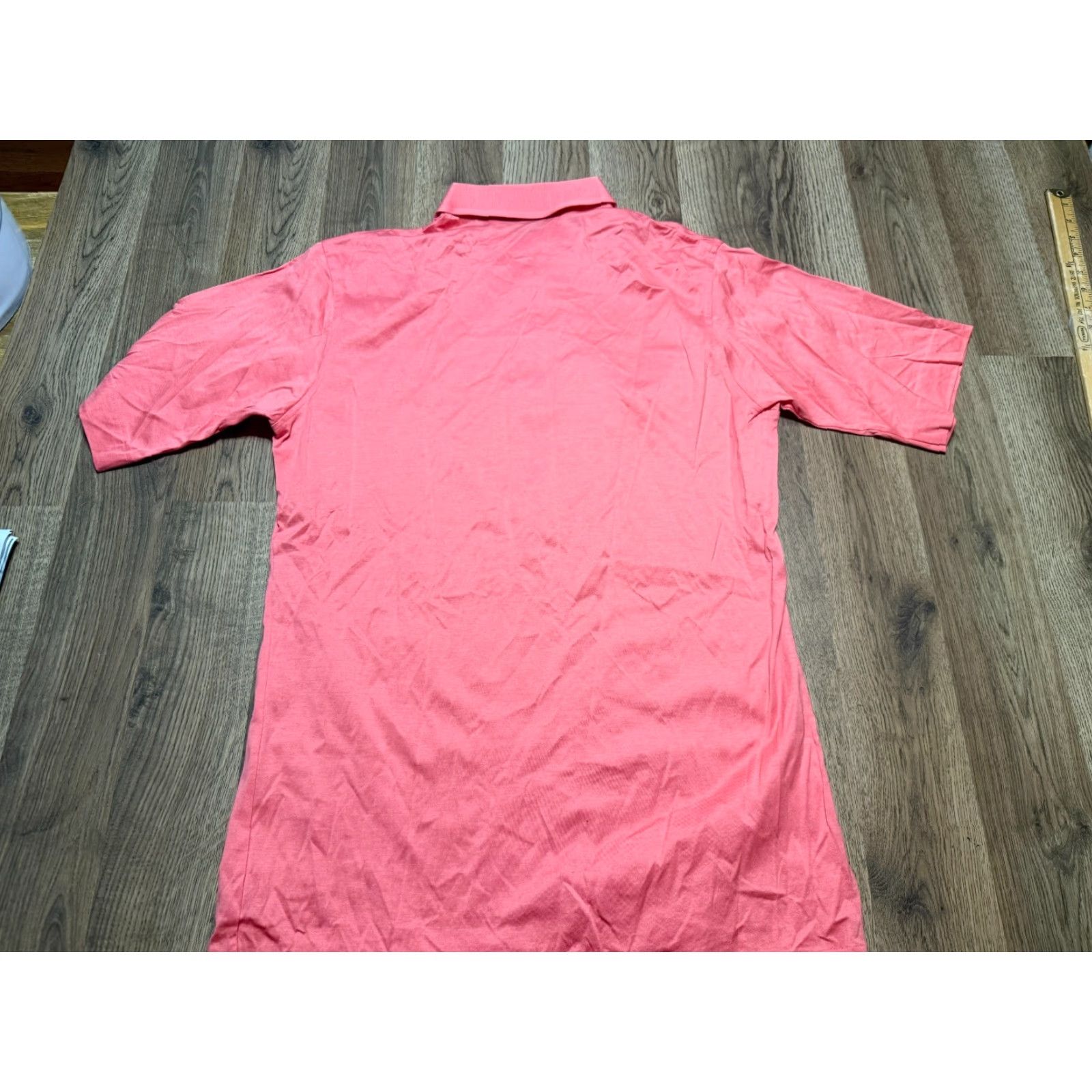 Vintage Aureus Shirt Men pink Short Sleeve Collared 1/4 Button Large Size L Signature Polo Shirt - No N/A Size US L / EU 52-54 / 3 - 2 Thumbnail