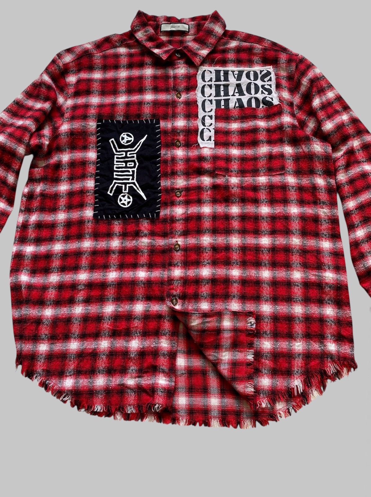 Designer × Japanese Brand Rare Jouetie- Mark Styler “Chaos-Hate-Jesus” Tartan Flannel Size US M / EU 48-50 / 2 - 4 Thumbnail