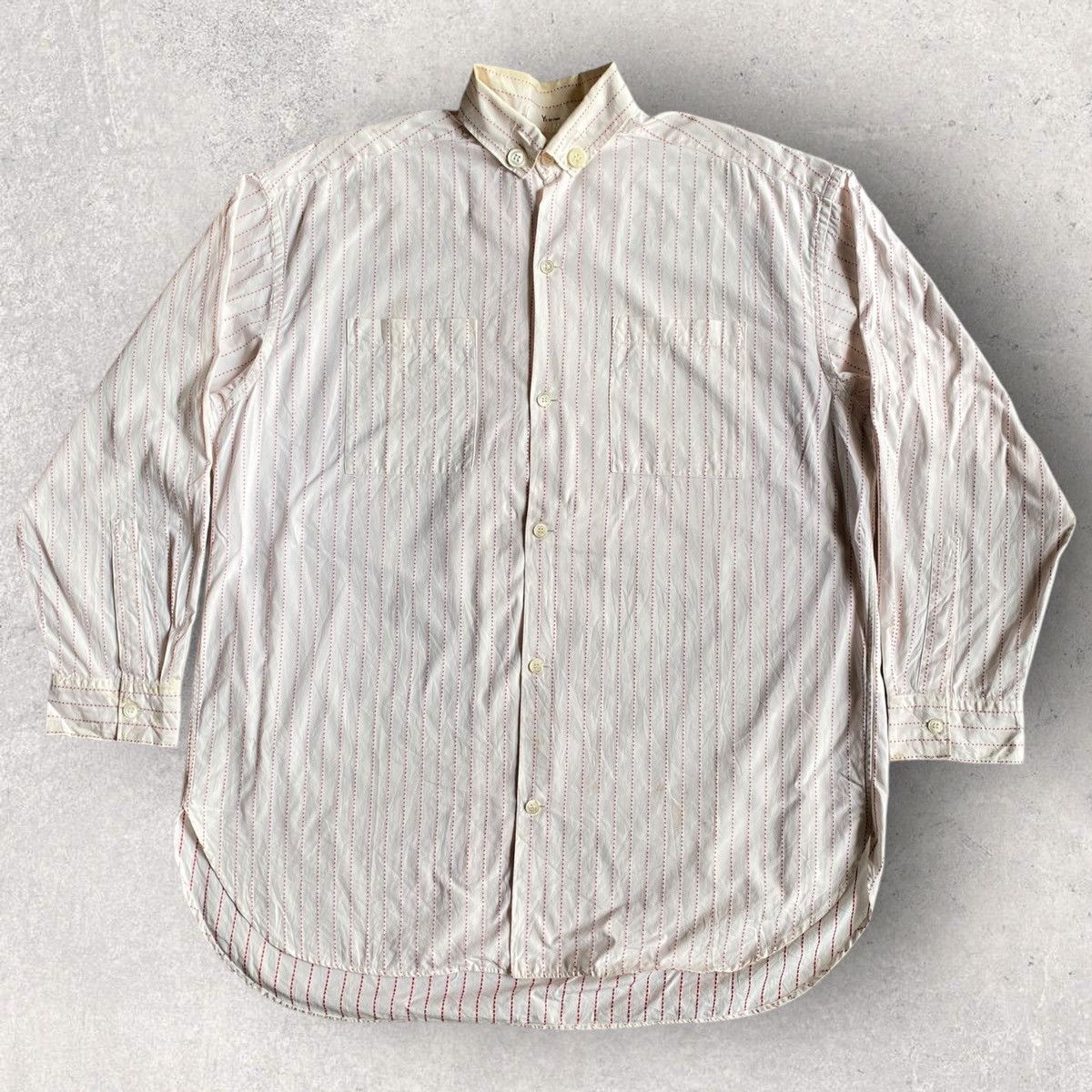 トップス 1980's-1990's GIORGIO ARMANI plain shirt 80s Giorgio Armani short sleeve shirt large – Vintage Sponsor