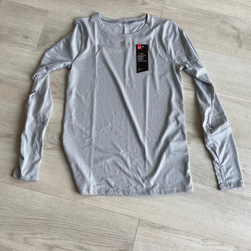 Designer Premium Long Sleeve Performance Shirt - Light Gray Size S / US 4 / IT 40 - 1 Thumbnail