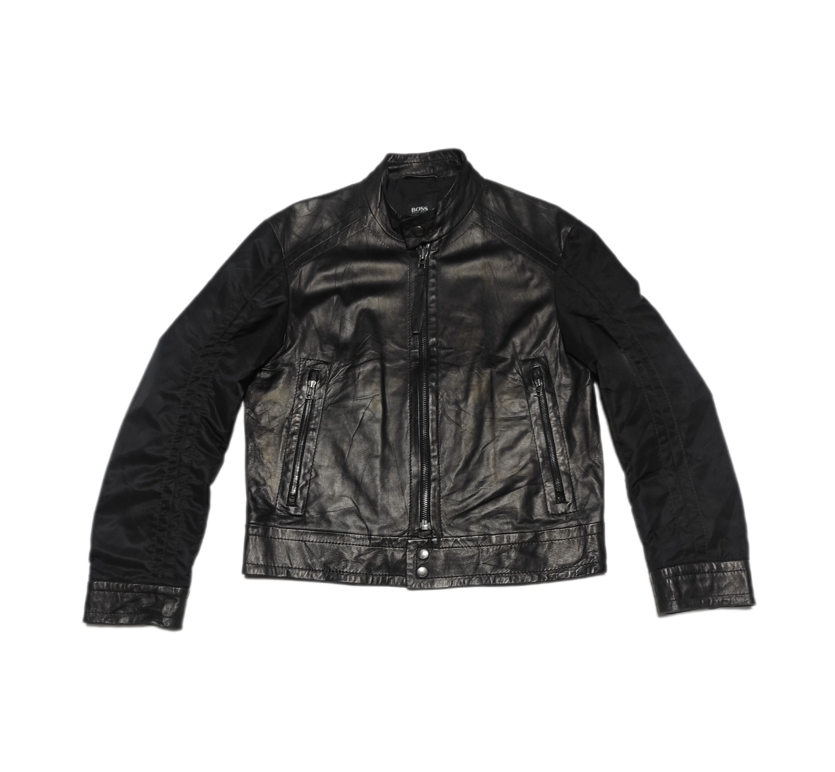 HUGO BOSS premium Hugo Boss Leather jacket mix Polyester