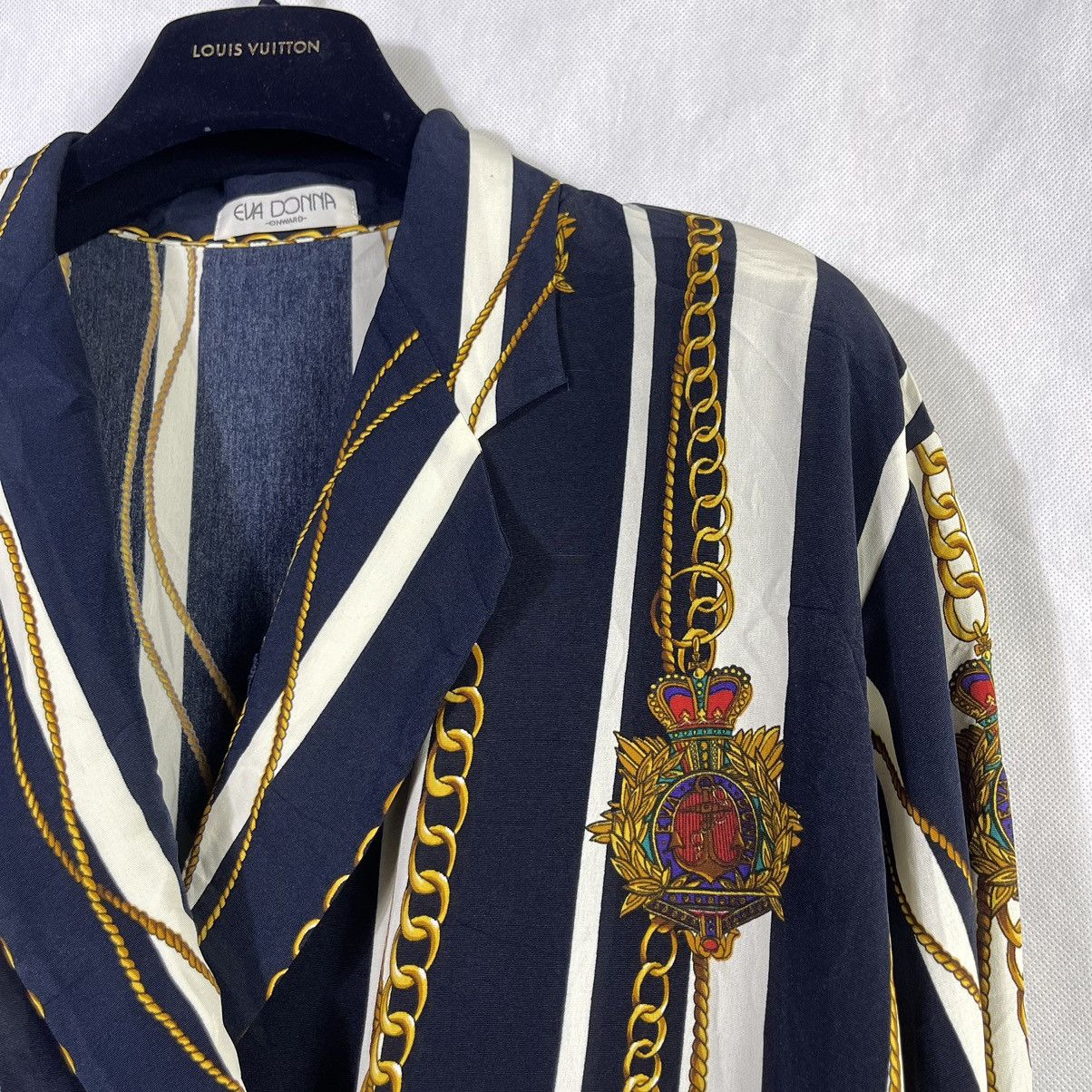 Vintage Vintage Eva Donna Baroque Novelty Chain Stripe Style Blazer Size M / US 6-8 / IT 42-44 - 6 Thumbnail