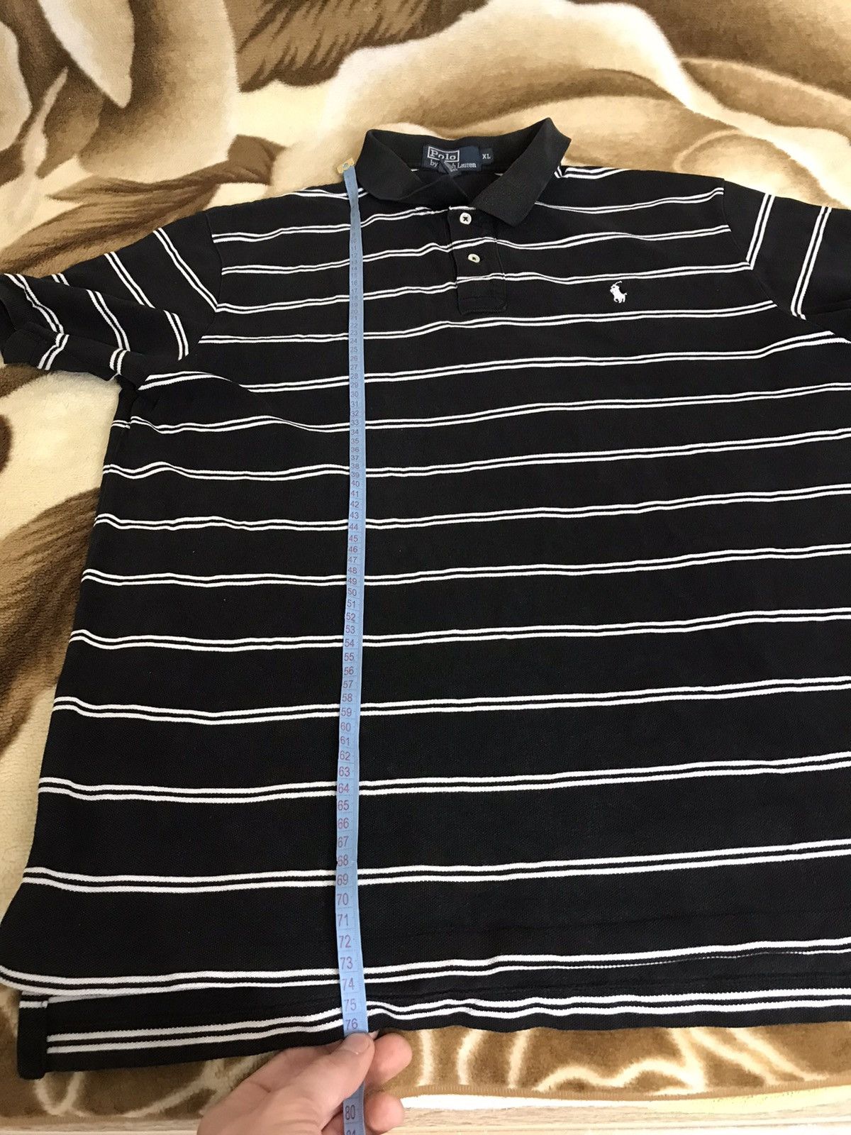 Polo Ralph Lauren × Vintage 🖤 Vintage Ralph Lauren Chief Keef Faded Polo Striped Shirt 🔥 Size US XL / EU 56 / 4 - 16 Thumbnail