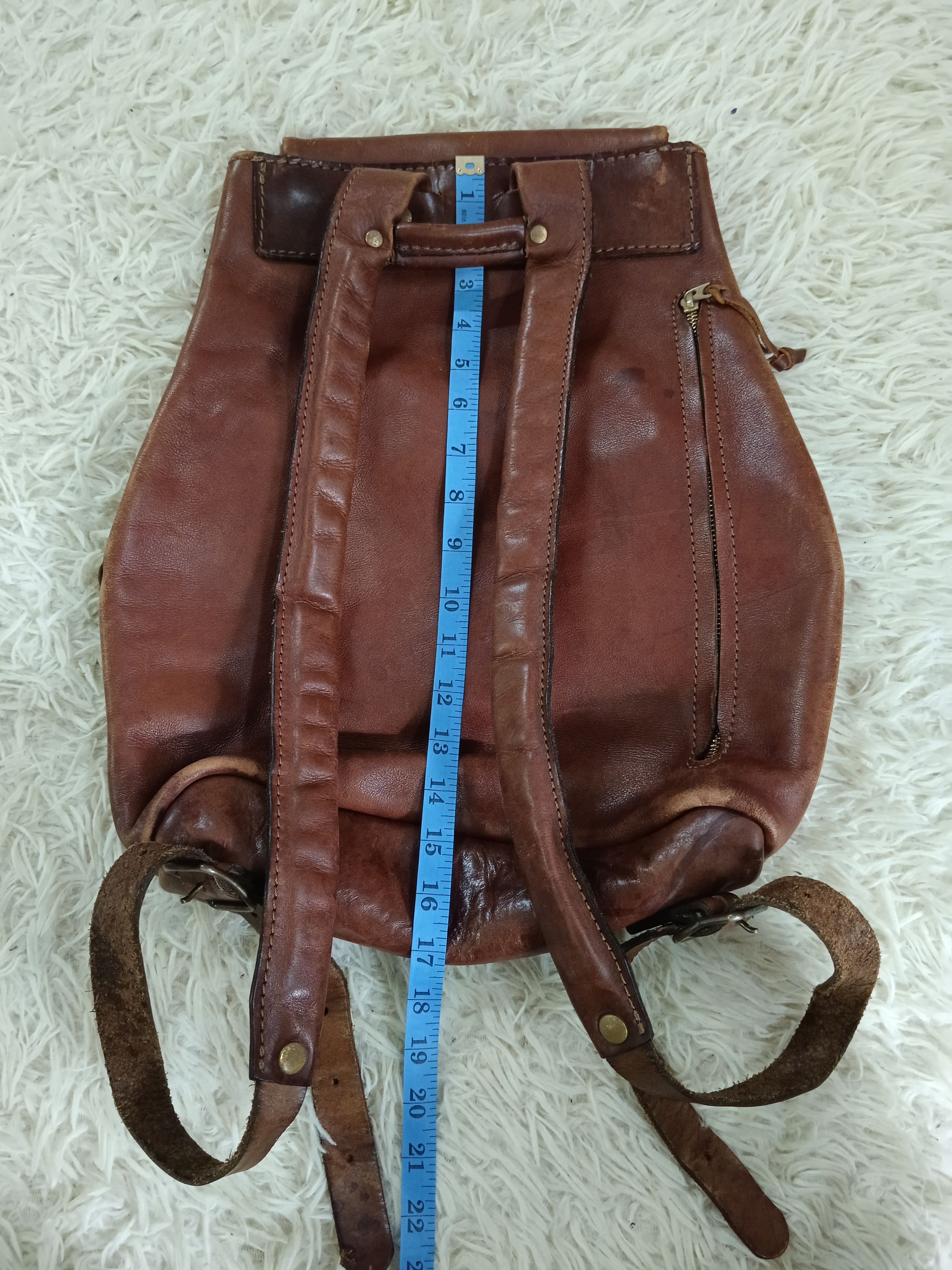 Leather HERZ PATINS LEATHER R-135 Star Backpack" dalam tajuk. Size ONE SIZE - 8 Thumbnail