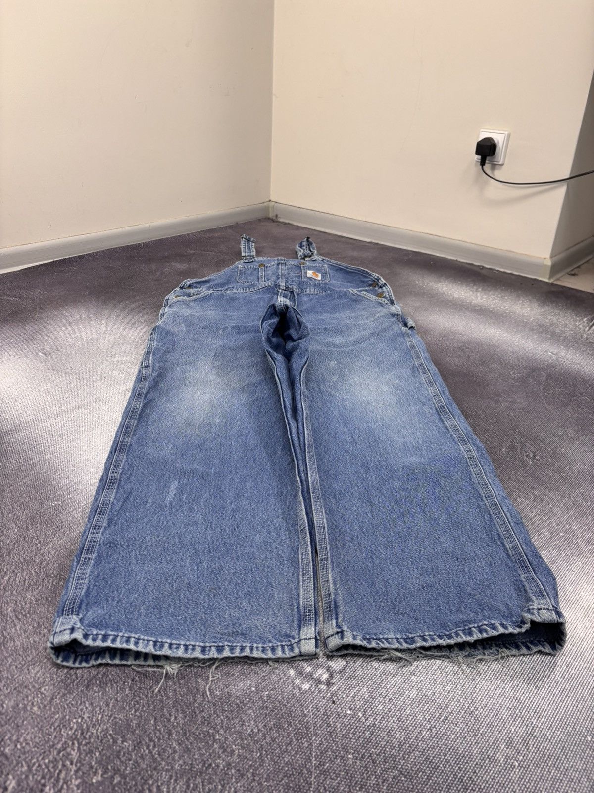 Carhartt Vintage Carhartt Blue Denim Bib Overalls R08 DNM Carpenter Size US 38 / EU 54 - 3 Thumbnail
