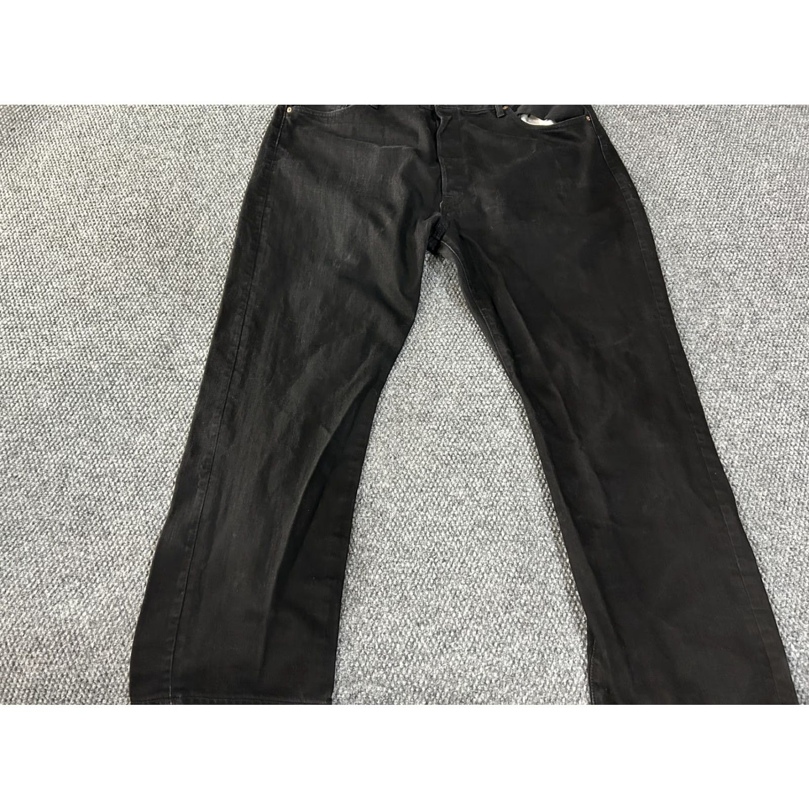 Levi's Levi's 501 Jeans Mens 44x32 Black Button Fly Straight Leg Regular Denim Pants Relaxed Fit Pockets Size US 44 / EU 60 - 3 Thumbnail