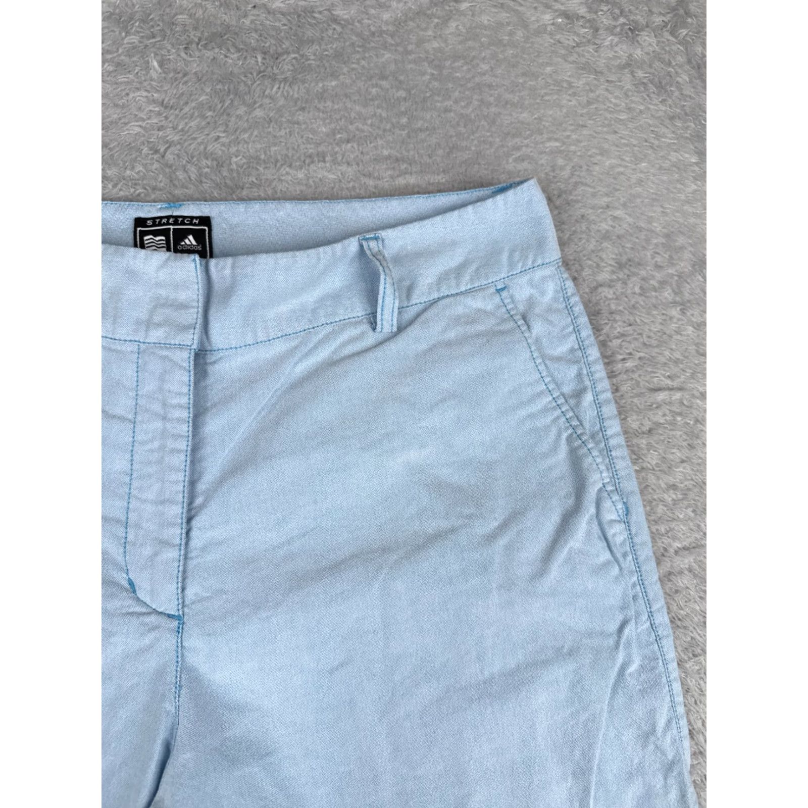 Adidas Adidas Shorts Womens 10 Blue Cotton Polyester Blend Casual Activewear Golf Hiking Size 32" / US 10 / IT 46 - 5 Thumbnail