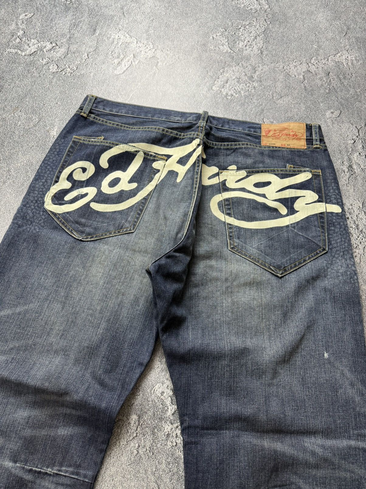 Ed Hardy Ed Hardy VNTG MultiLogo Rhistones Dragos Logo Jeans Pants Size US 42 / EU 58 - 5 Thumbnail