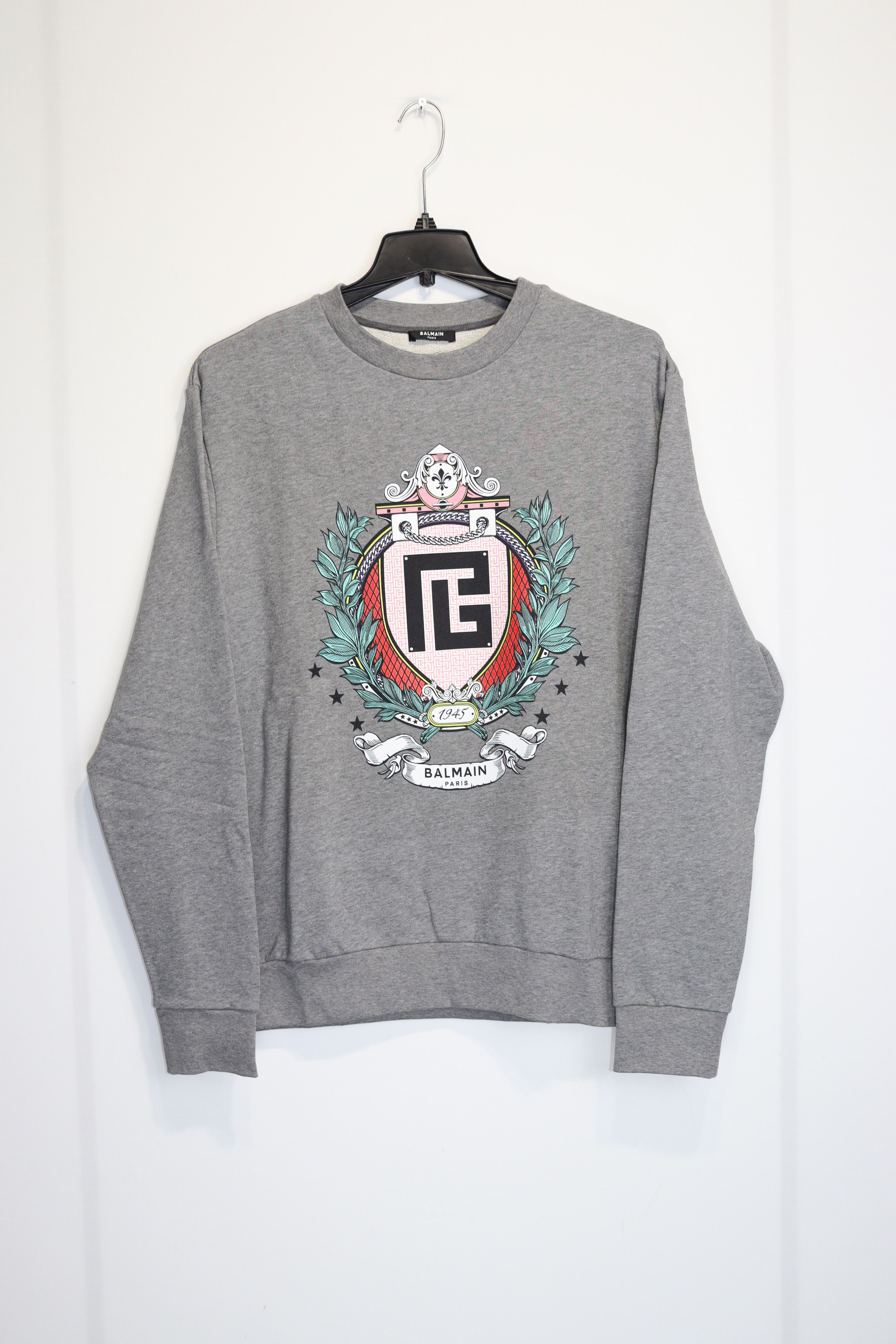 Balmain o1rshd1 Sweatshirt in Grey Size US M / EU 48-50 / 2 - 1 Thumbnail