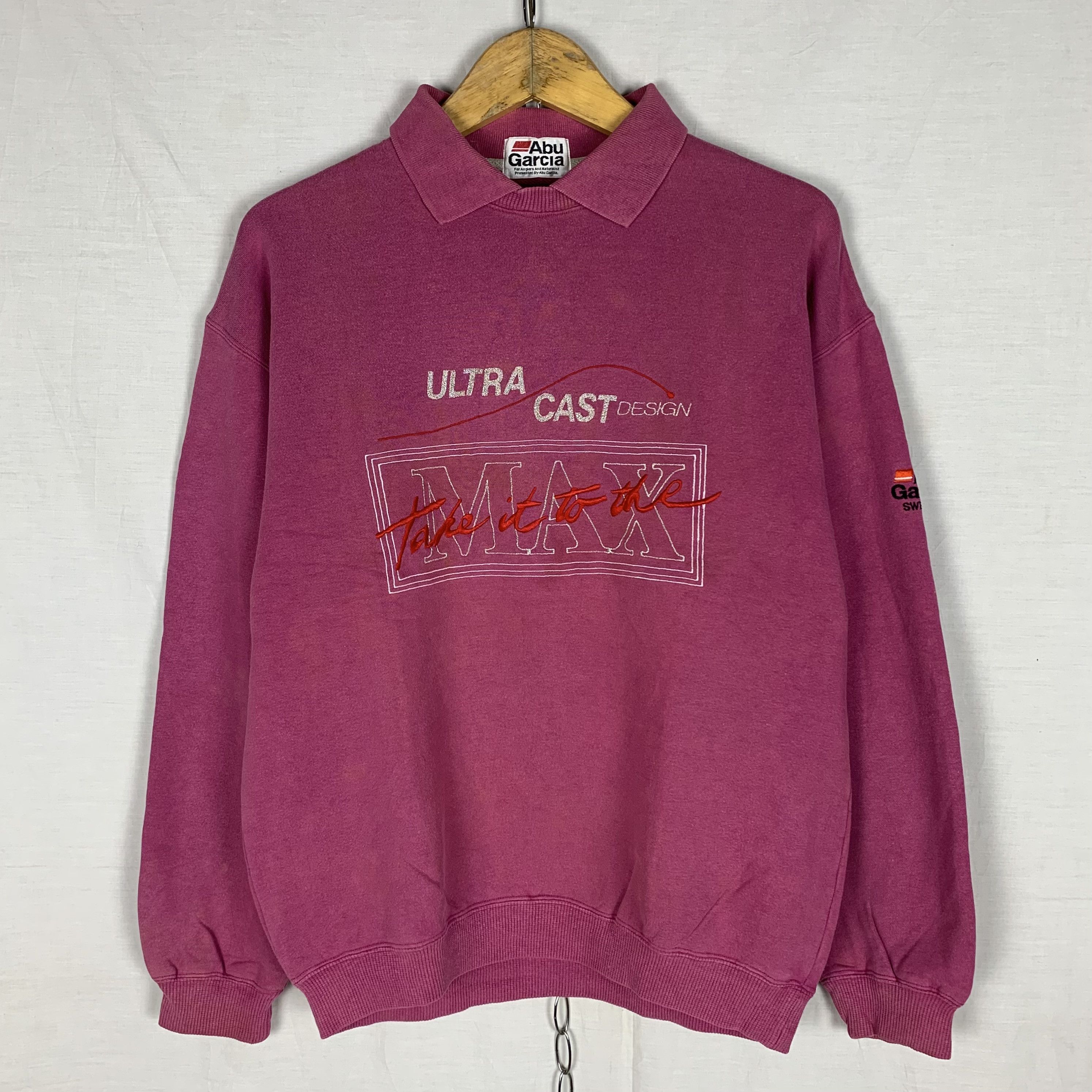 Vintage Vintage Abu Garcia Sweatshirt Collared Crewneck Size US M / EU 48-50 / 2 - 1 Thumbnail