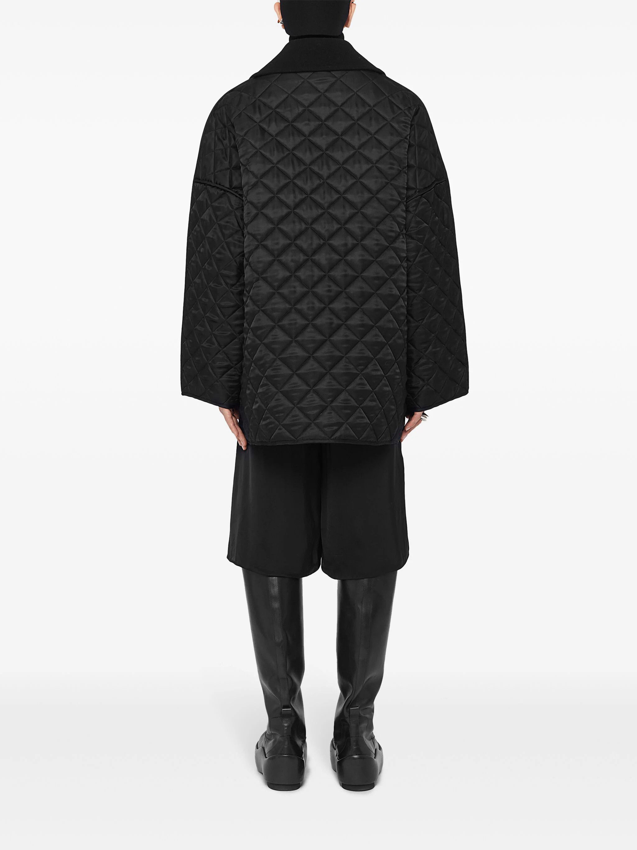 Jil Sander o1s22i1n1024 Quilted Maxi Jacket in Black Size US S / EU 44-46 / 1 - 3 Thumbnail