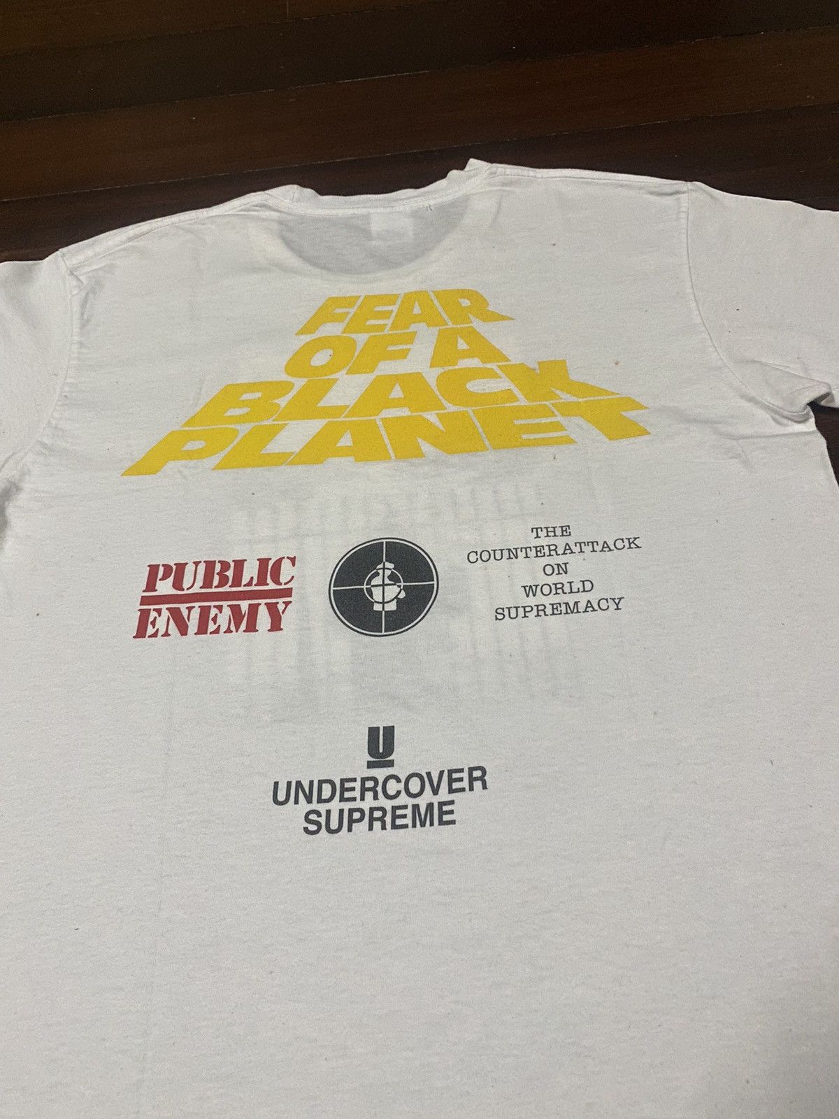 Public Enemy Supreme Undercover Fire Public Enemy Undercover X Supreme white Tshirt Grailed