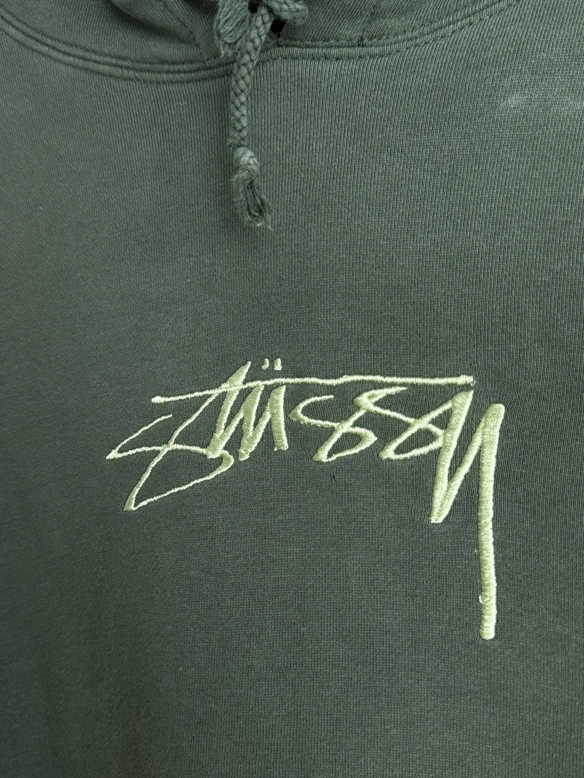 Stussy × Vintage Stussy dark green center logo hoodie XL skate gorpcore y2k Size US XL / EU 56 / 4 - 3 Thumbnail