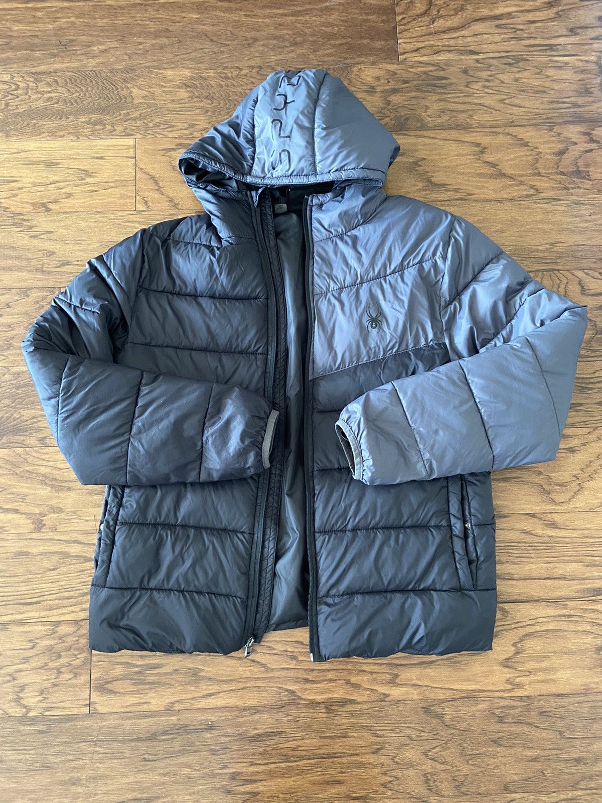 Spyder Two-toned Hooded Puffer Jacket