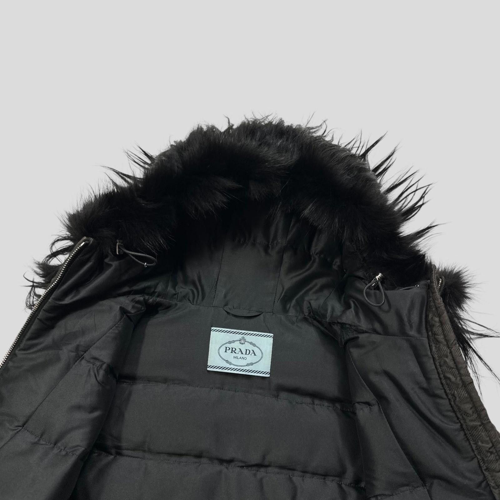 Prada Prada 2014 Extreme Fur Silk & Wool Textured Puffer Jacket S Size US S / EU 44-46 / 1 - 10 Thumbnail