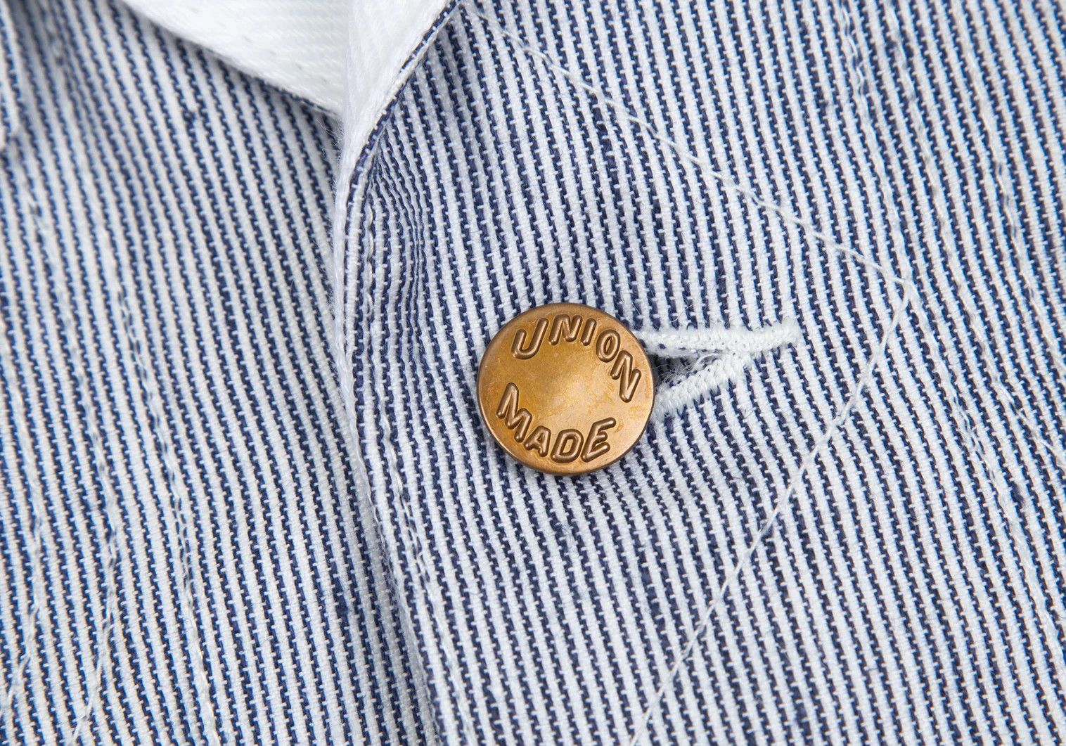 Junya Watanabe Hickory G-Jacket with Linen Switch in Blue and White XS Size US XS / EU 42 / 0 - 8 Thumbnail