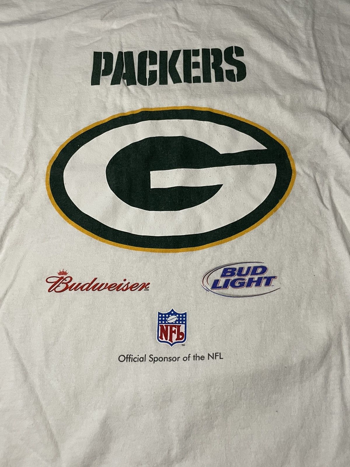 Budweiser × Vintage Vintage Green Bay packers NFL Big logo Budweiser T-shirt Size US XL / EU 56 / 4 - 2 Thumbnail