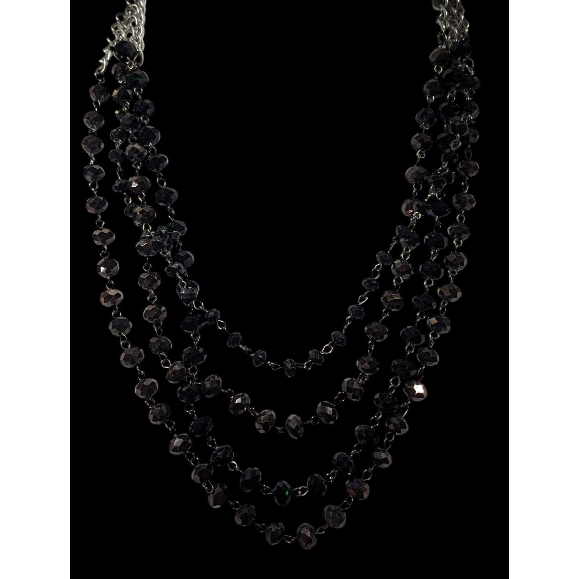 Other Glam Goth Multilayer Faceted Glass Beaded Necklace Size ONE SIZE - 5 Thumbnail