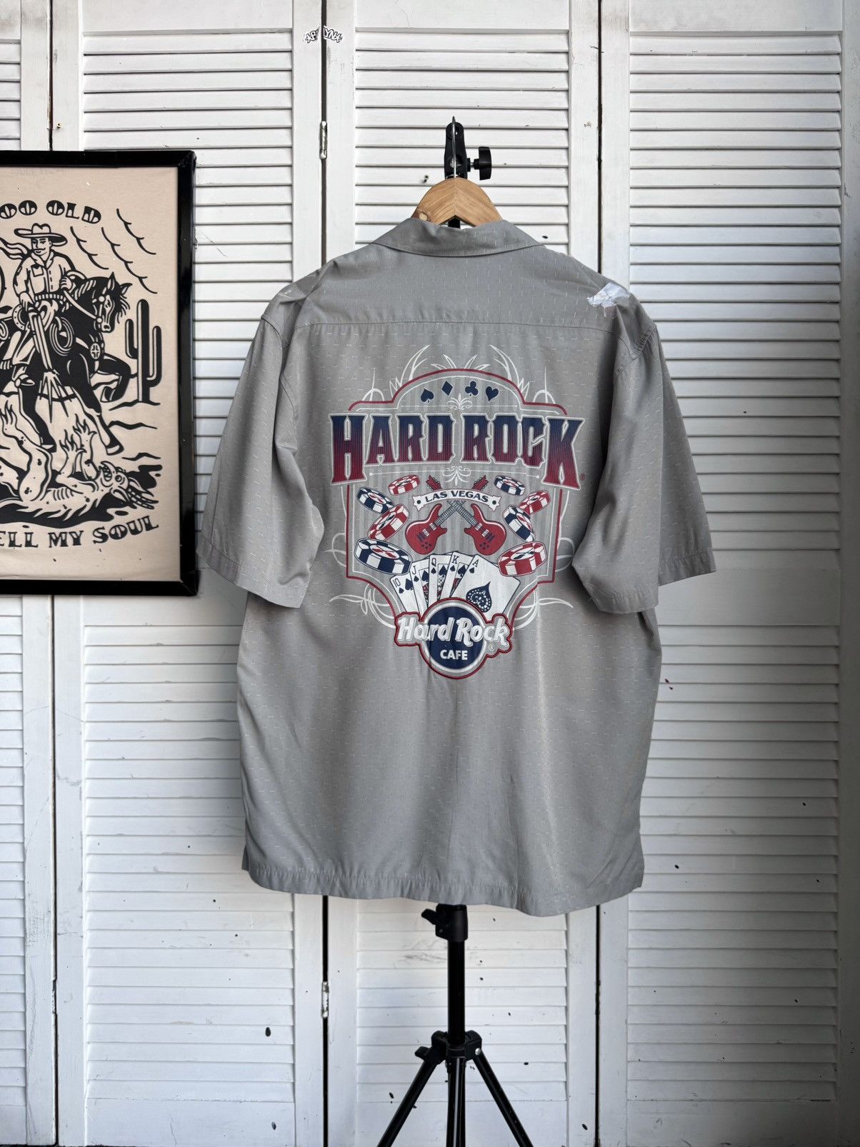 Hard Rock Cafe Vintage Hard Rock Cafe Las Vegas Button Shirt Casino Poker Size US XL / EU 56 / 4 - 1 Thumbnail