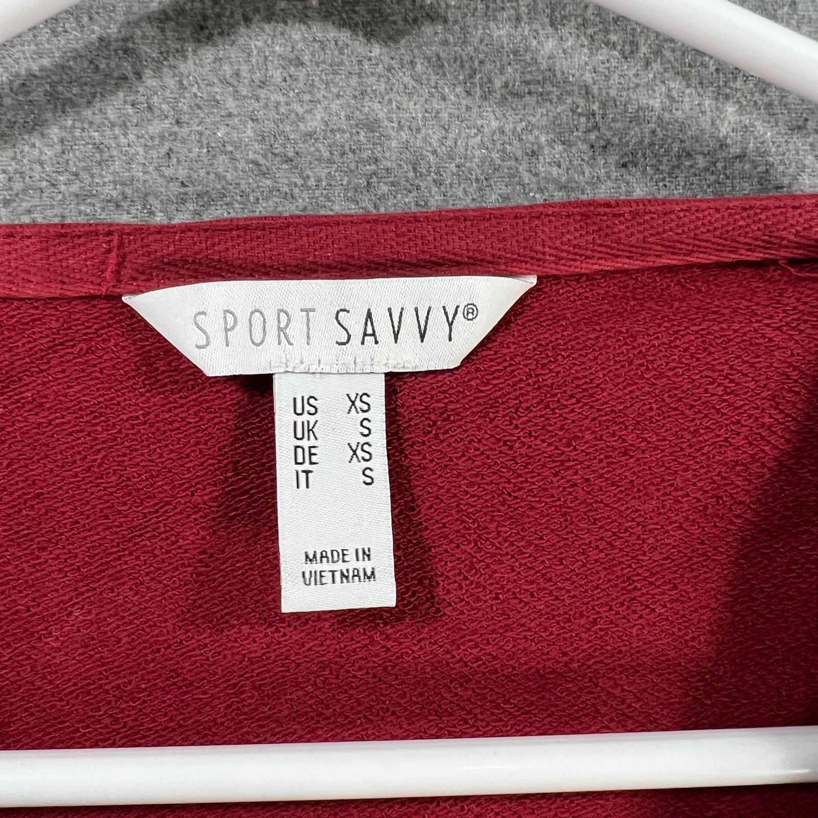 Other Sport Savvy French Terry Long Sleeve Side Zip Size XS / US 0-2 / IT 36-38 - 3 Thumbnail