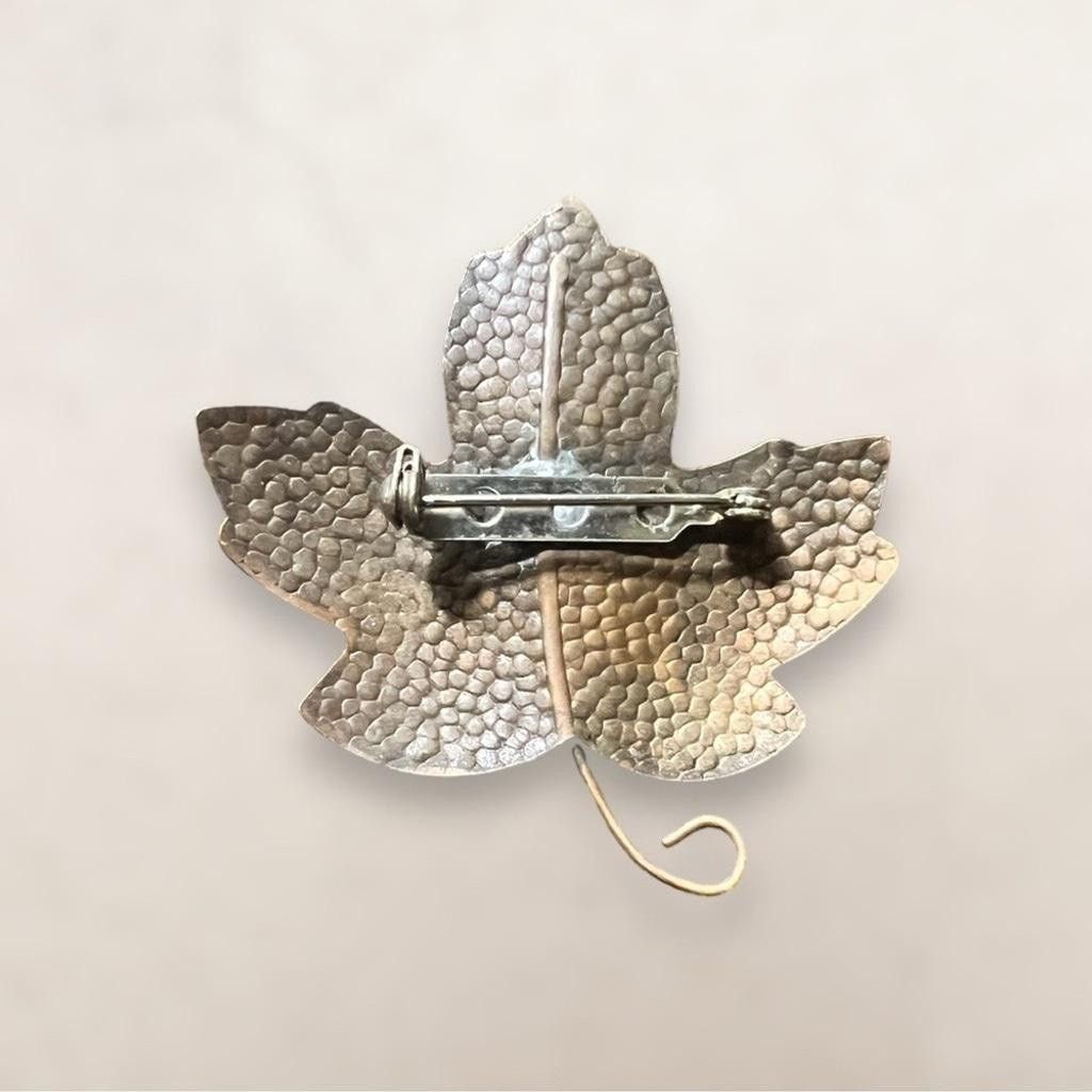 Other Vintage Hallmark Hammered Copper Leaf Brooch Pin Size ONE SIZE - 3 Thumbnail