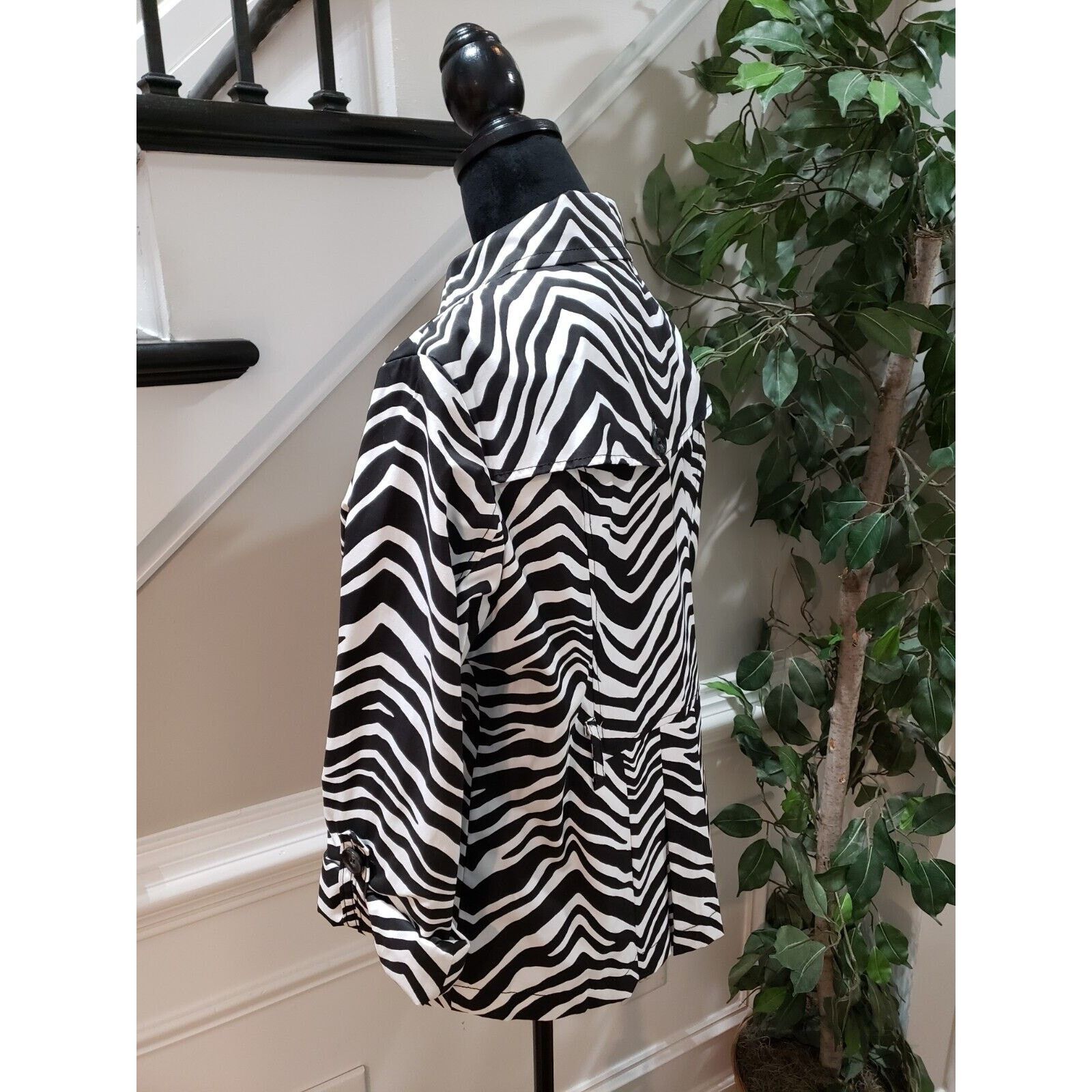 Other Grace Elements Zebra Print Double Breasted Trench Jacket M Size M / US 6-8 / IT 42-44 - 8 Thumbnail