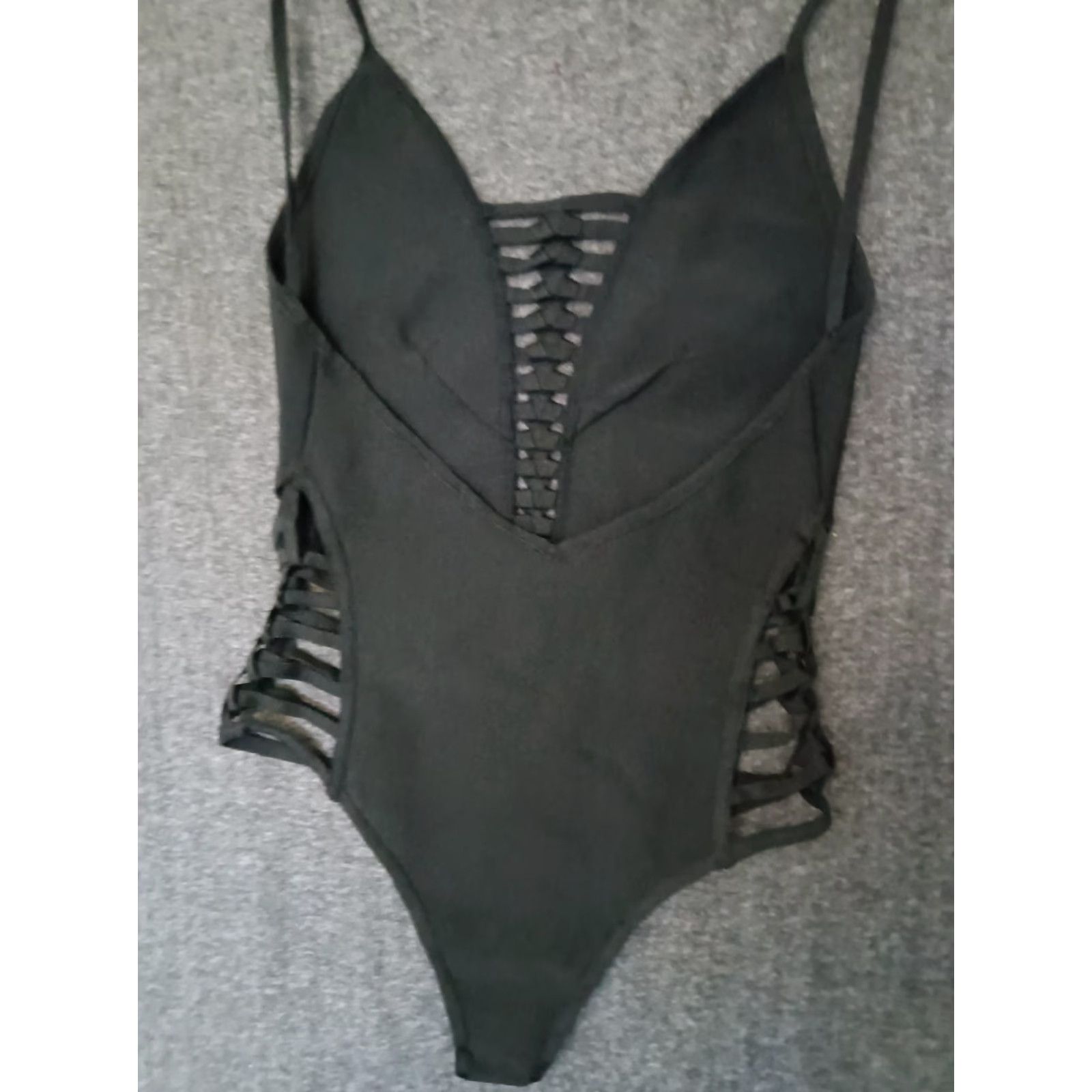 Vintage Codigo One Piece Swimsuit S Strappy Open Back Black Bathing Suit Size S / US 4 / IT 40 - 2 Thumbnail
