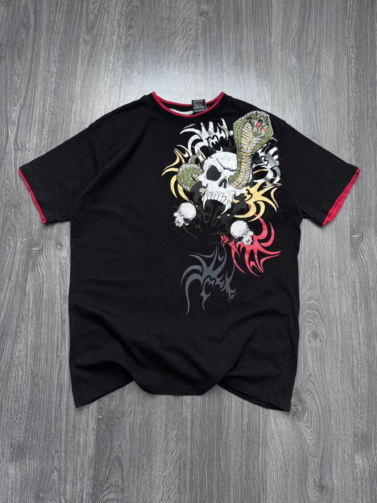 Vintage Y2K Vintage Ed Hardy Style Scull print t-shirt Size US XL / EU 56 / 4 - 1 Thumbnail