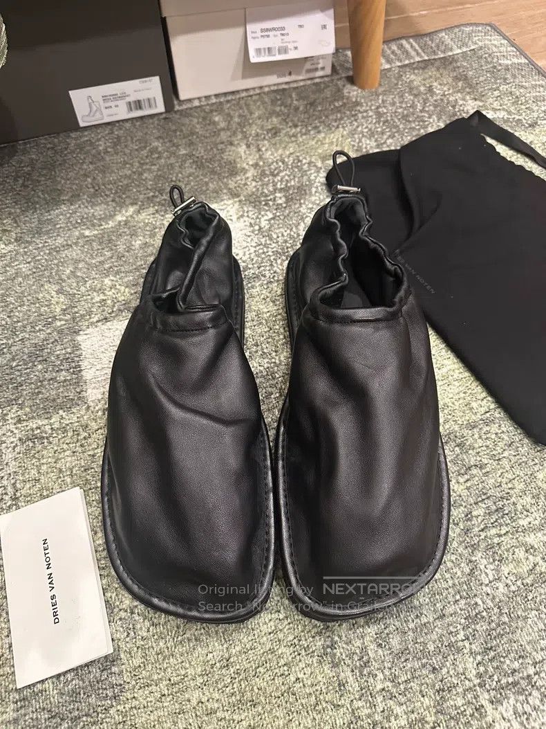 Dries Van Noten Dries Van Noten Lambskin Square Toe Slippers Size US 10 / EU 43 - 3 Thumbnail