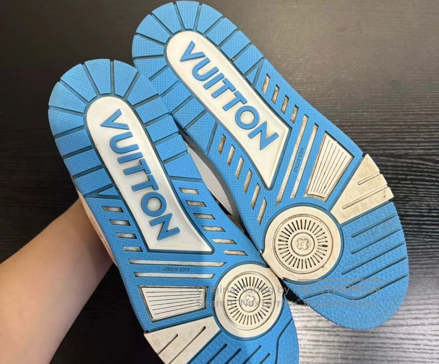 Louis Vuitton Louis Vuitton Trainer Blue and White Low. Size US 8.5 / EU 41-42 - 5 Thumbnail