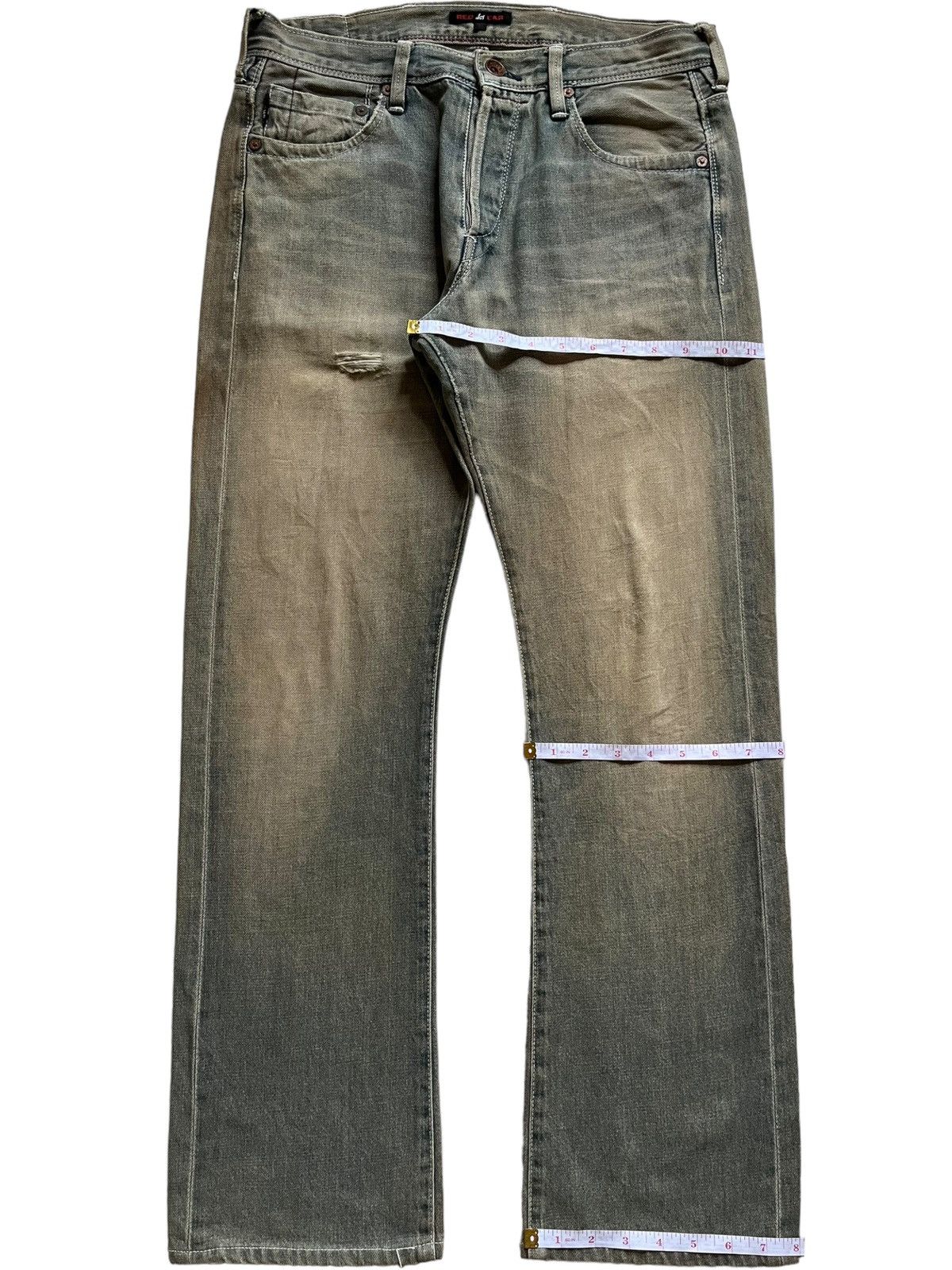 Paul Smith Red Ear Vintage Red Ear Button Fly Sick Mud Wash Loose Jeans Size US 31 - 13 Thumbnail