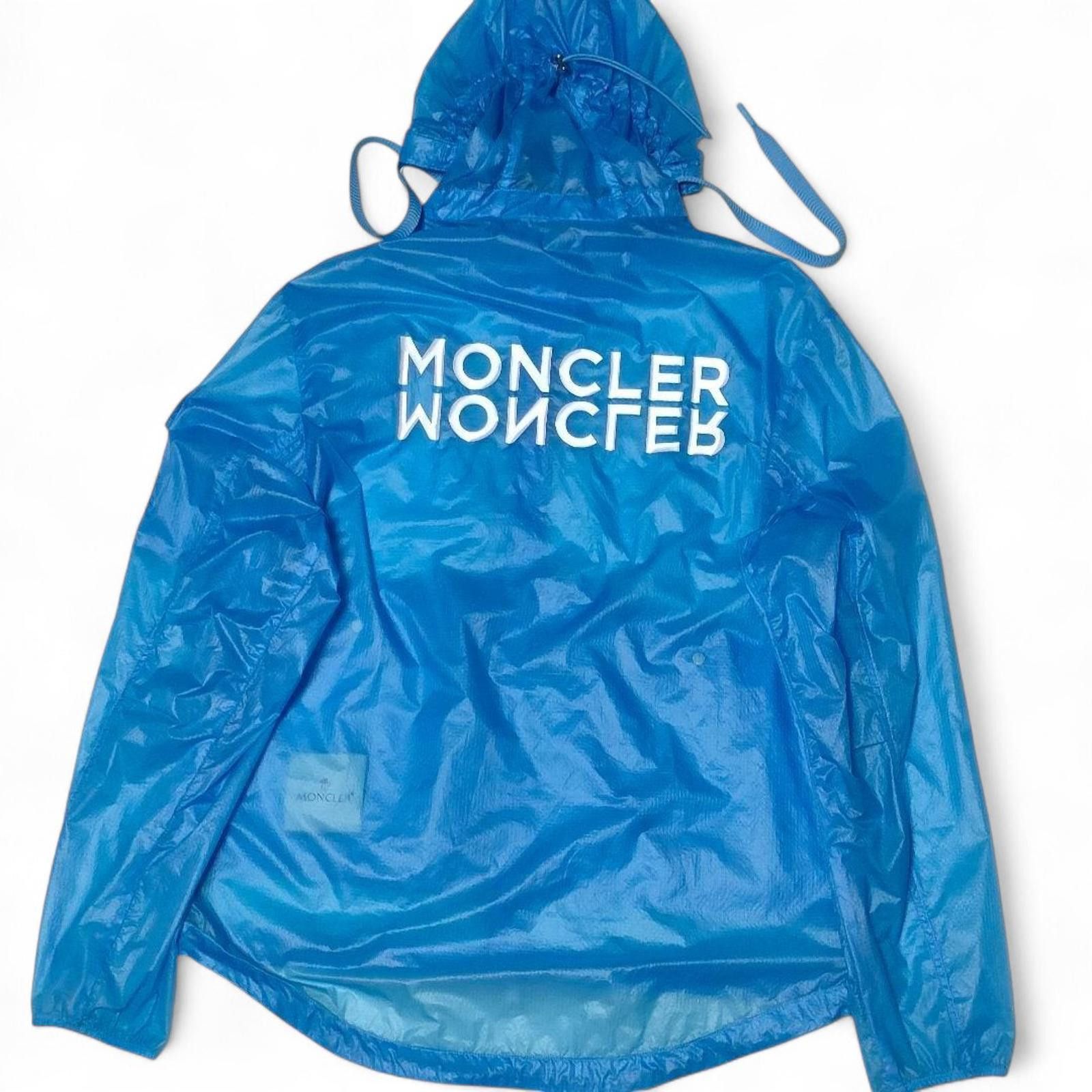Moncler Moncler - Blue Lightweight Hooded Windbreaker Jacket Size US M / EU 48-50 / 2 - 3 Thumbnail