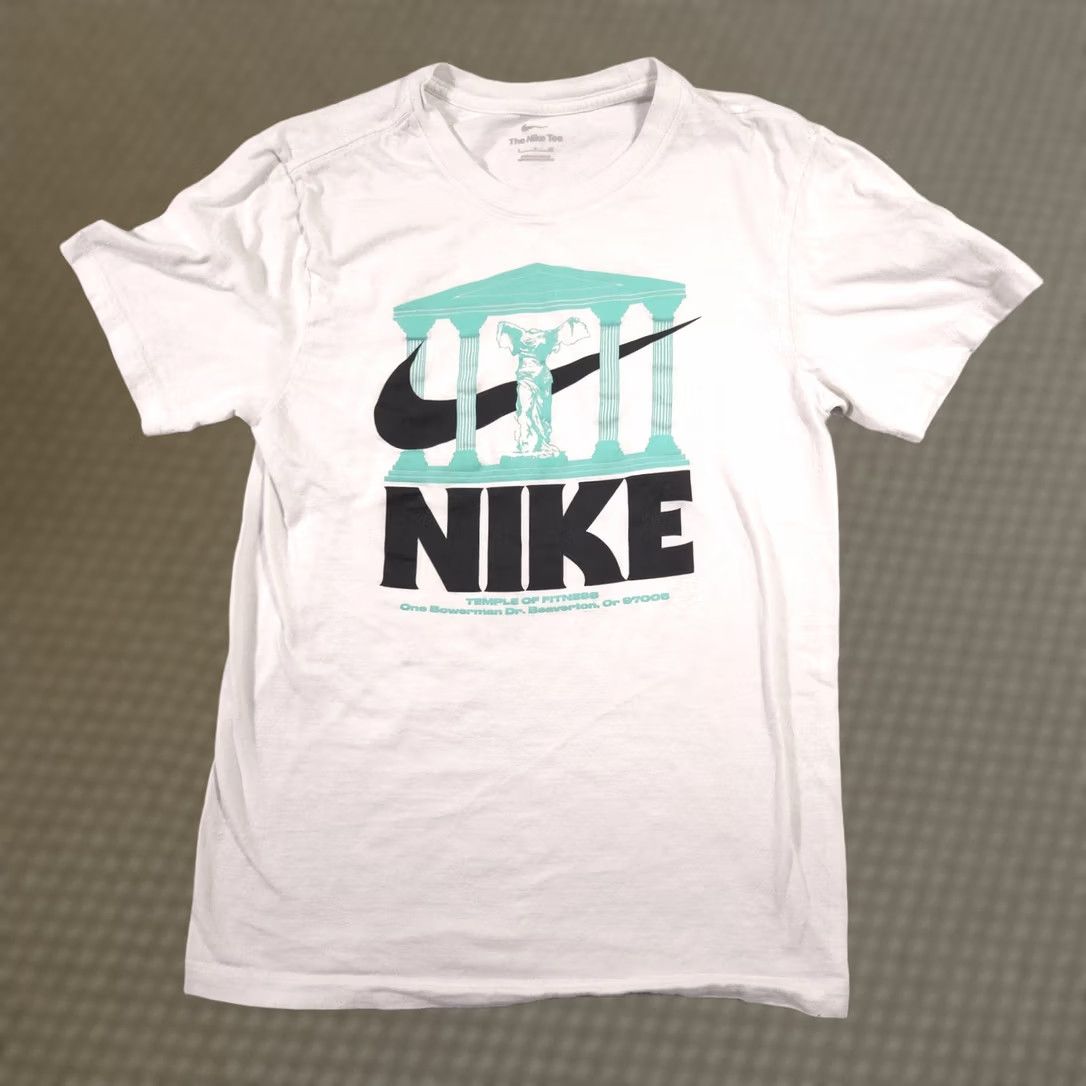 Nike Nike Shirt Mens Small White Temple Of Fitness Graphic Tee Bowerman Dr Swoosh Size US S / EU 44-46 / 1 - 1 Thumbnail