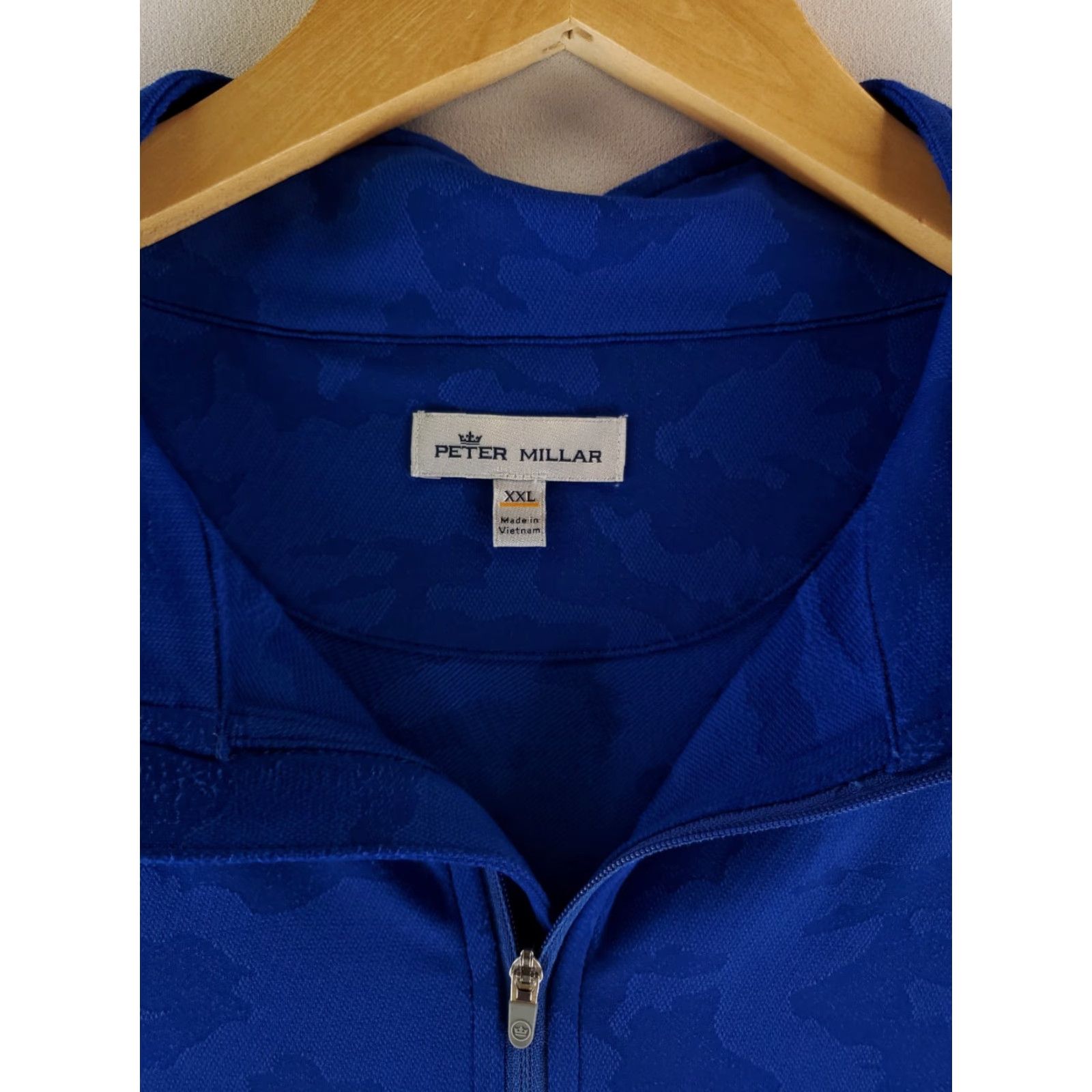Peter Millar Peter Millar Perth 1/4 Zip Performance Camo Pullover Golf Blue Mens XXL Size US XXL / EU 58 / 5 - 3 Thumbnail