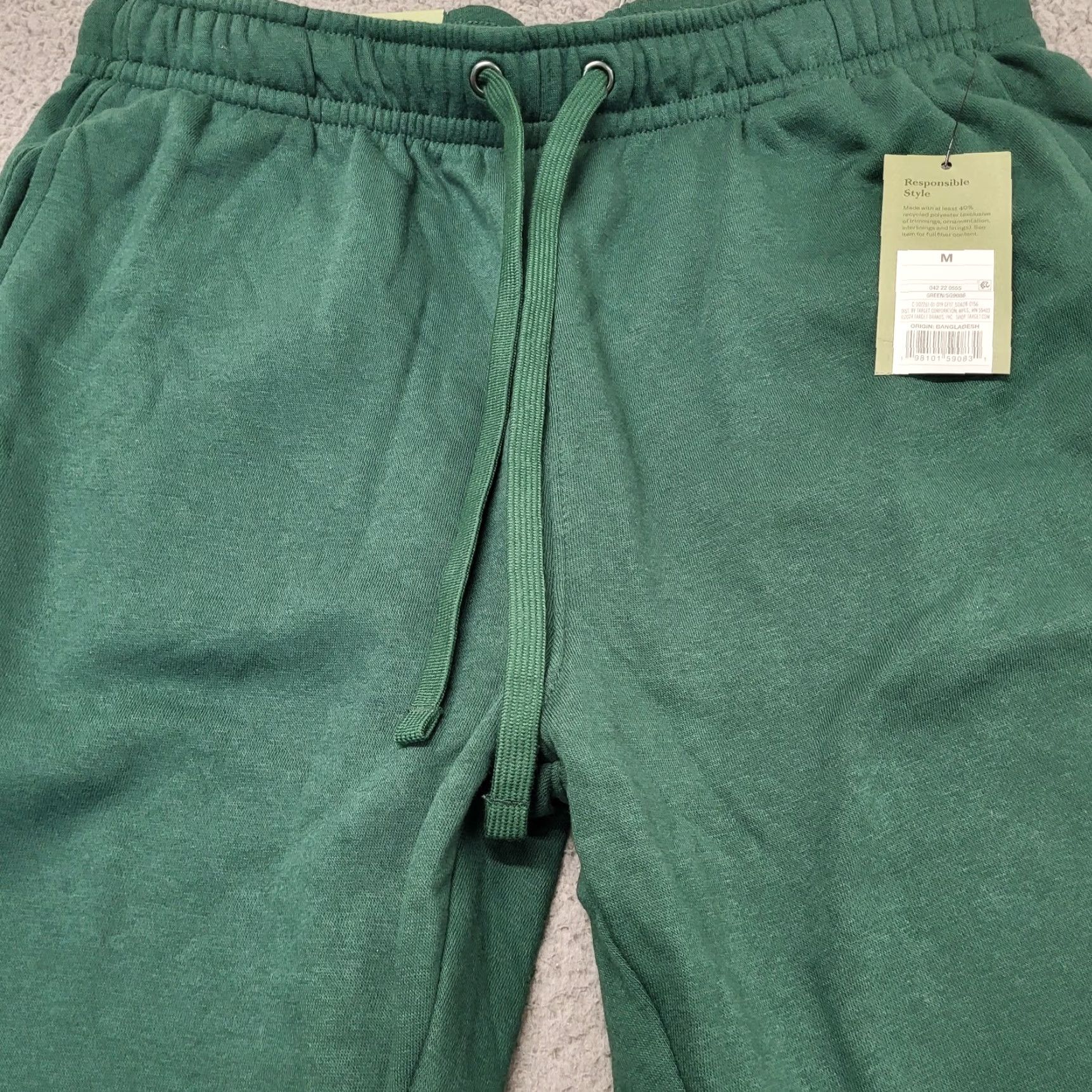 Vintage NWT Goodfellow & Co Fleece Jogger Pants Mens Size M Green Ultra Soft Tapered Jogging Style Casual Everyday Tapered Mens Size US 31 - 7 Thumbnail