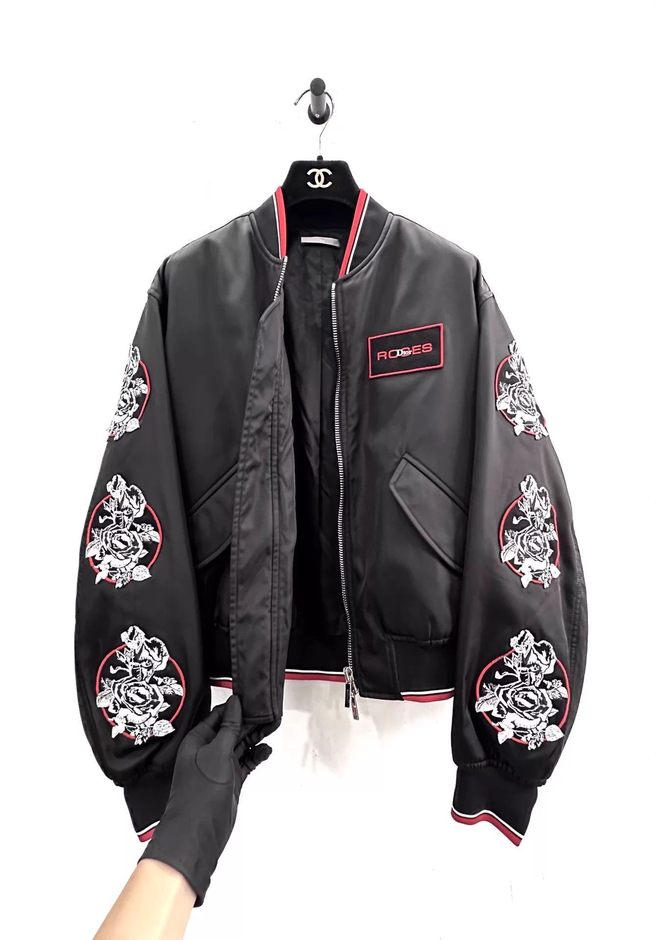 Dior Black Rose Embroidered er Jacket Size S Size US XXS / EU 40 - 4 Thumbnail