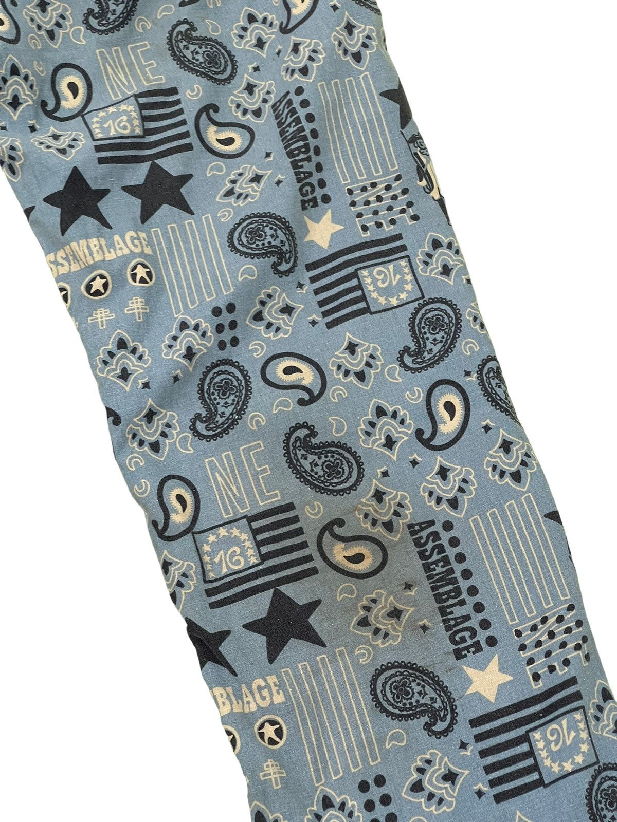 Issey Miyake Paisley Bandana Ne Net Hybrid Jeans Baggy Tapered 6🟦9 Size US 32 / EU 48 - 4 Thumbnail