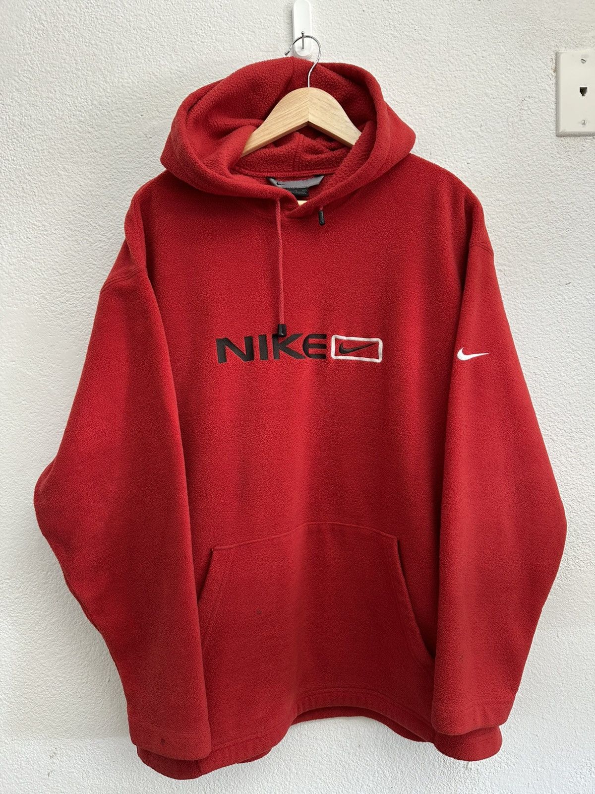 Nike Y2K Nike Fleece Hoodie Size US XL / EU 56 / 4 - 1 Thumbnail