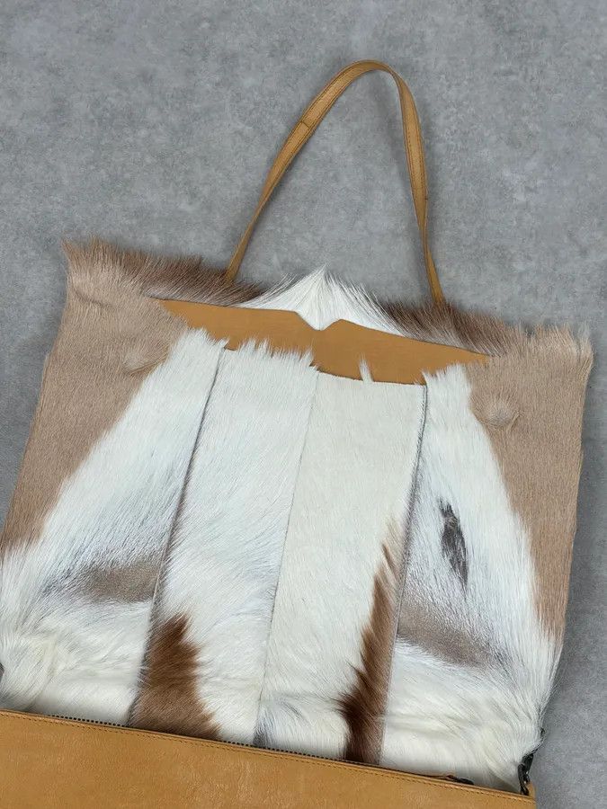 Dries Van Noten SS2015 Dries Van Noten Fur Beige Leather Shoulder Bag Size ONE SIZE - 13 Thumbnail