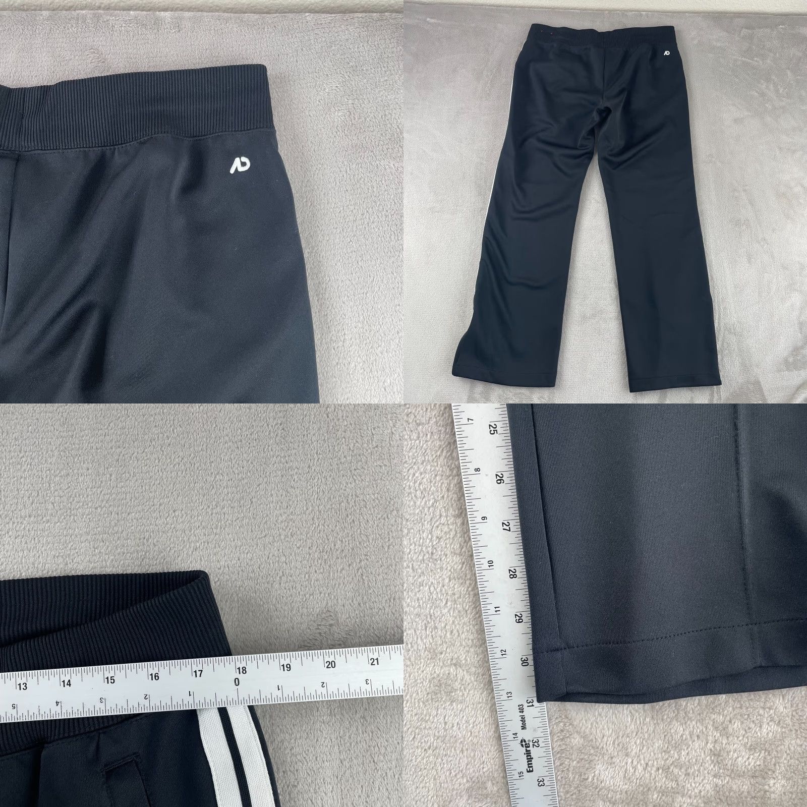 Nike NIKE Striker Warm Up Pants Women L Black Striped Ankle Zip Activewear Size 36" / US 14 / IT 50 - 8 Thumbnail