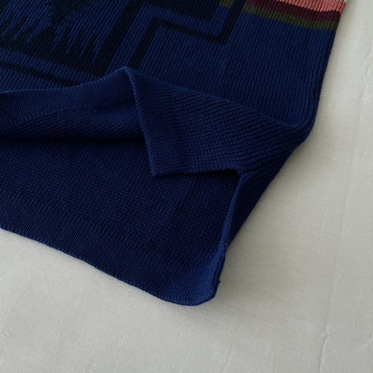 Pendleton Pendleton Harding Cotton Sweater Aztec Motif in Indigo Size US L / EU 52-54 / 3 - 6 Thumbnail