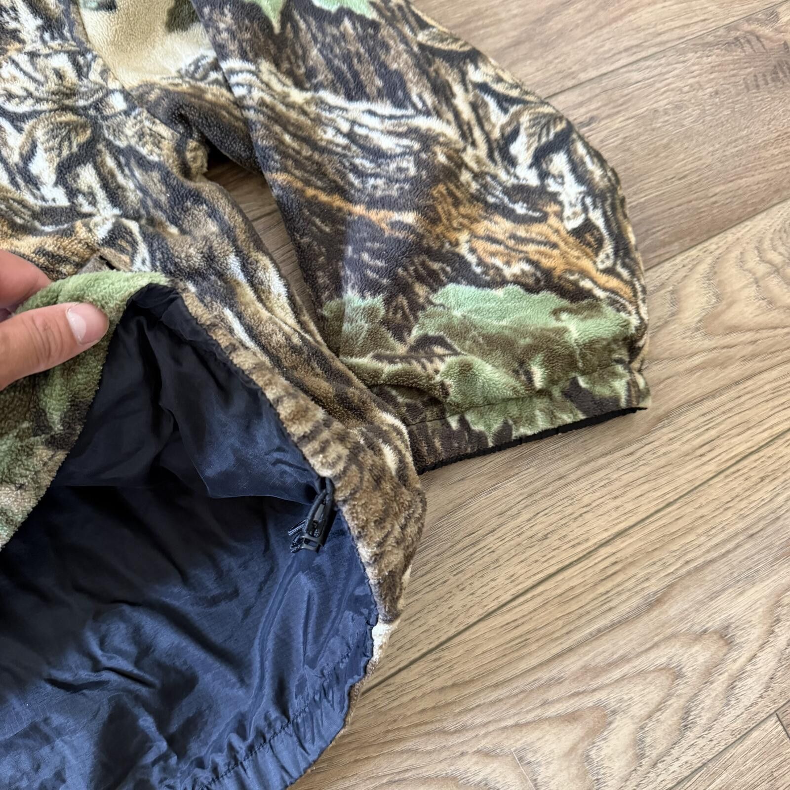 Other Vintage 90s Duxbak Camo Fleece Quarter Zip Reversible Jacket Size US L / EU 52-54 / 3 - 10 Thumbnail