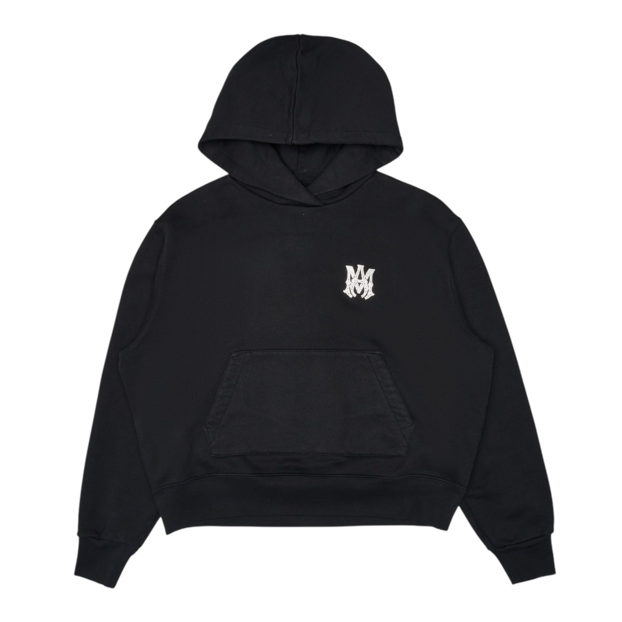 【AMIRI】MA クアッドクリスタル ジップフーディー MA QUAD CRYSTAL ZIP HOODIE - Black | AMIRI
