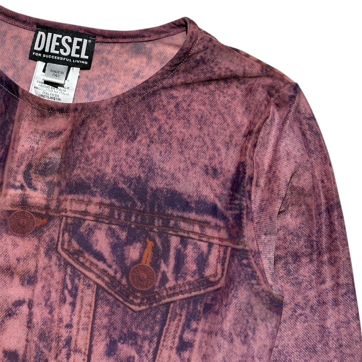 Diesel Trompe L’oeil stretch mesh graohic top Size S / US 4 / IT 40 - 2 Thumbnail