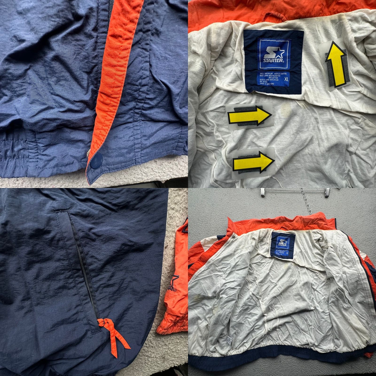 Starter VINTAGE 90s Starter Syracuse University Full Zip Windbreaker Jacket Mens XL Navy Orange Windbreaker Jacket Size US XL / EU 56 / 4 - 8 Thumbnail